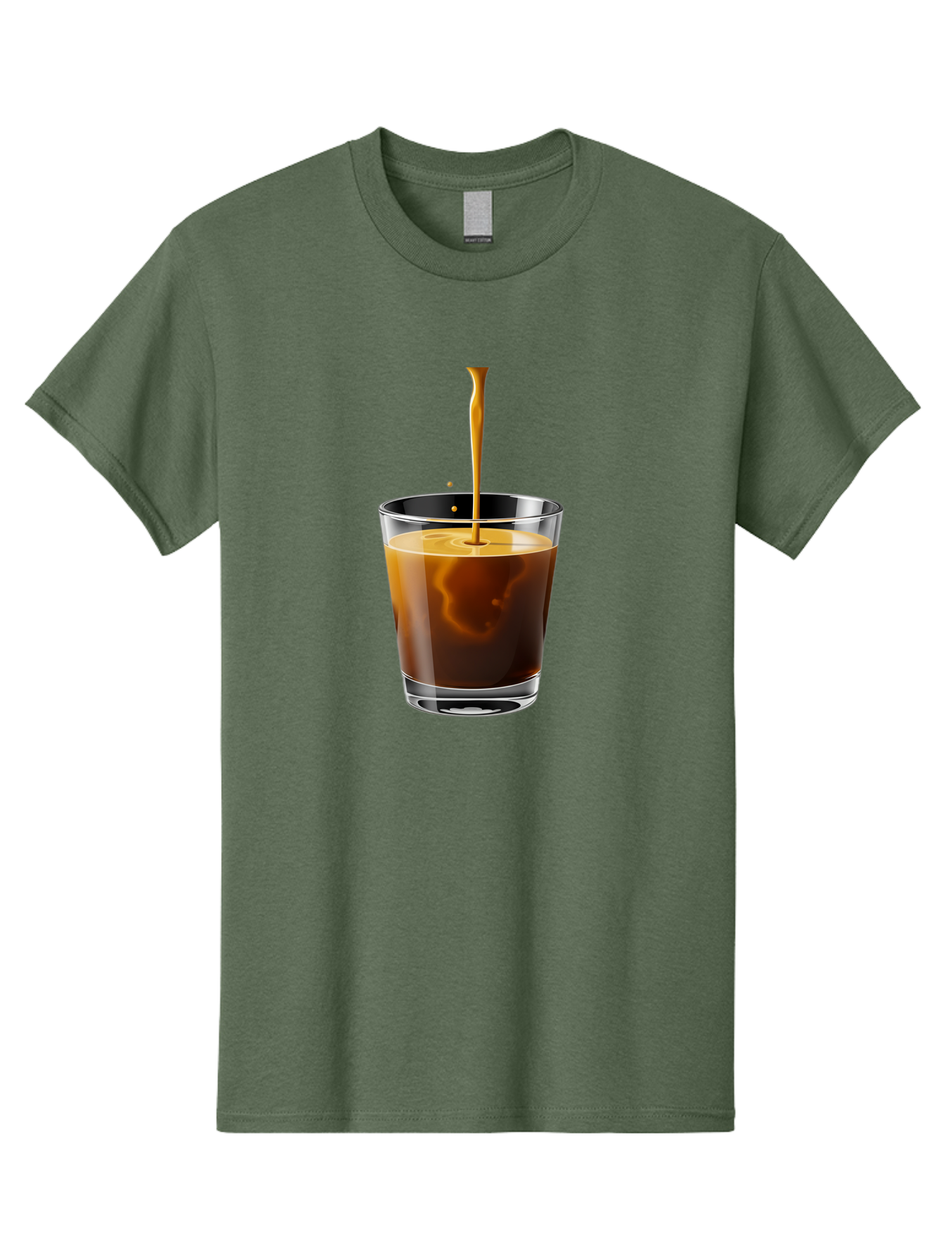 Coffee-1 Men'S Graphic Tee, 100% Cotton, Comfortable Casual Summer Wear, Machine Washable, Coffee Pouring Into A Glass, Espresso Shot, Coffee Culture, Morning Coffee, Coffee Drink, Rich Aroma, Coffee Lover, Daily Grind Bab767