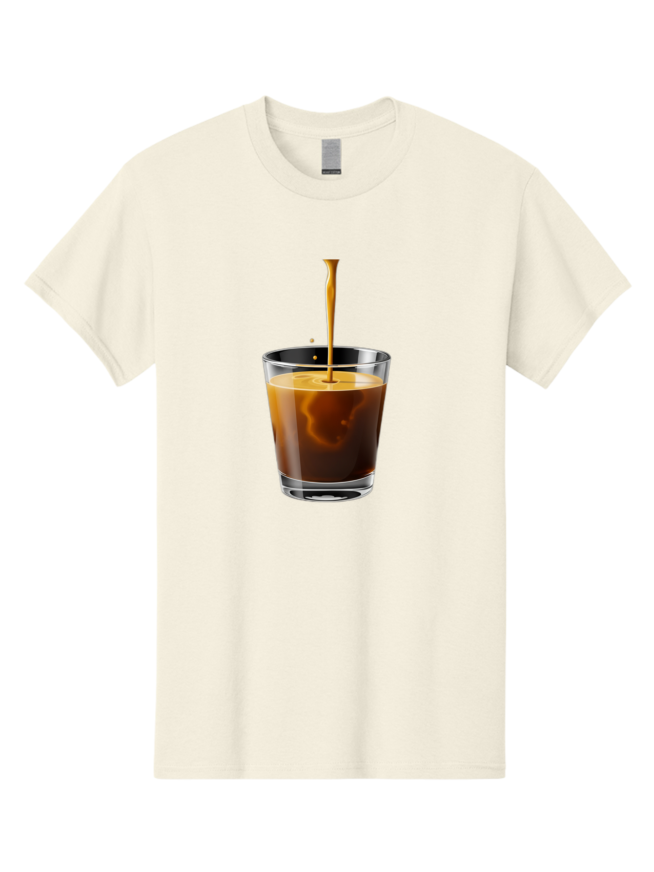 Coffee-1 Men'S Graphic Tee, 100% Cotton, Comfortable Casual Summer Wear, Machine Washable, Coffee Pouring Into A Glass, Espresso Shot, Coffee Culture, Morning Coffee, Coffee Drink, Rich Aroma, Coffee Lover, Daily Grind Bab767