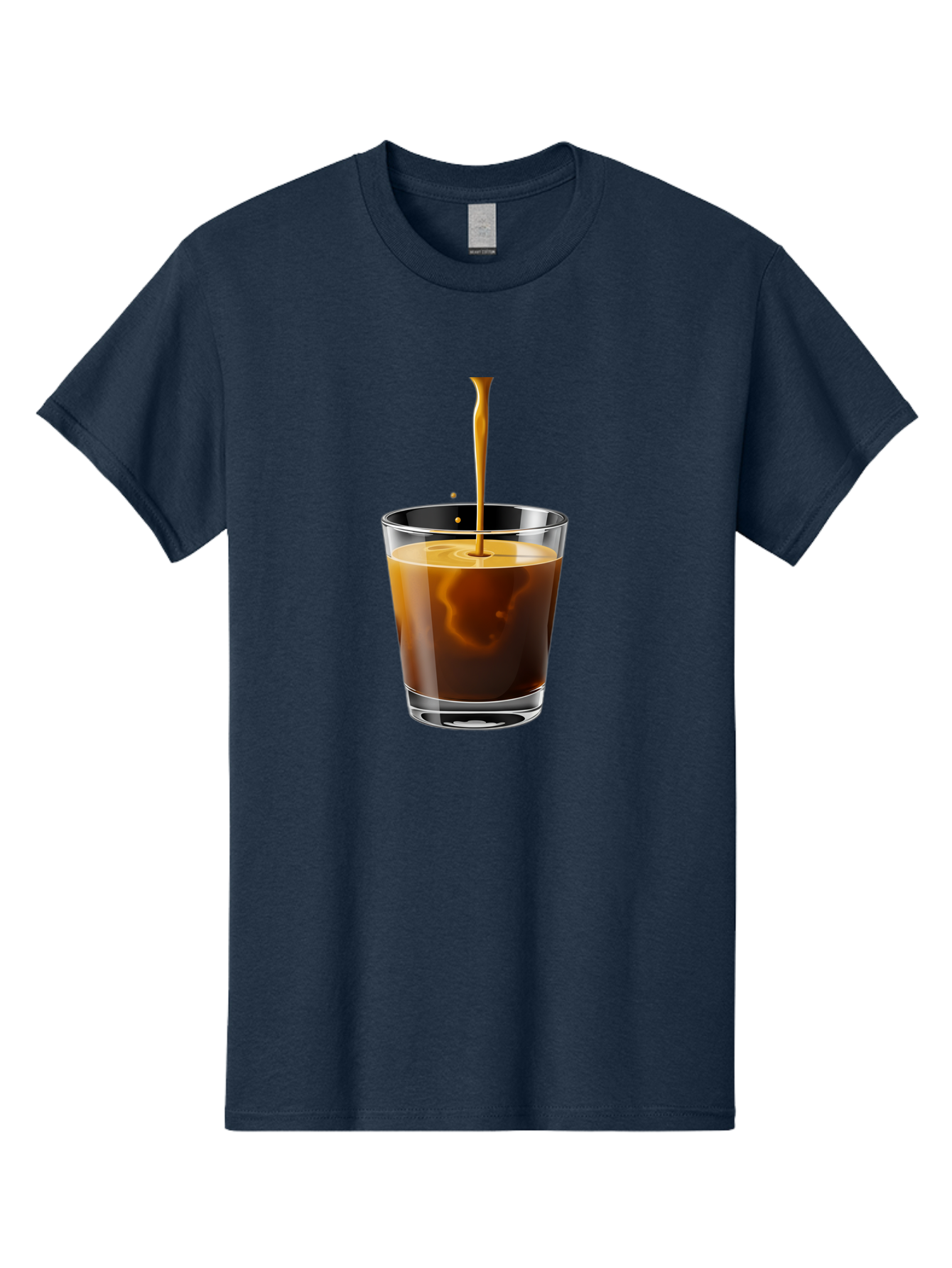 Coffee-1 Men'S Graphic Tee, 100% Cotton, Comfortable Casual Summer Wear, Machine Washable, Coffee Pouring Into A Glass, Espresso Shot, Coffee Culture, Morning Coffee, Coffee Drink, Rich Aroma, Coffee Lover, Daily Grind Bab767