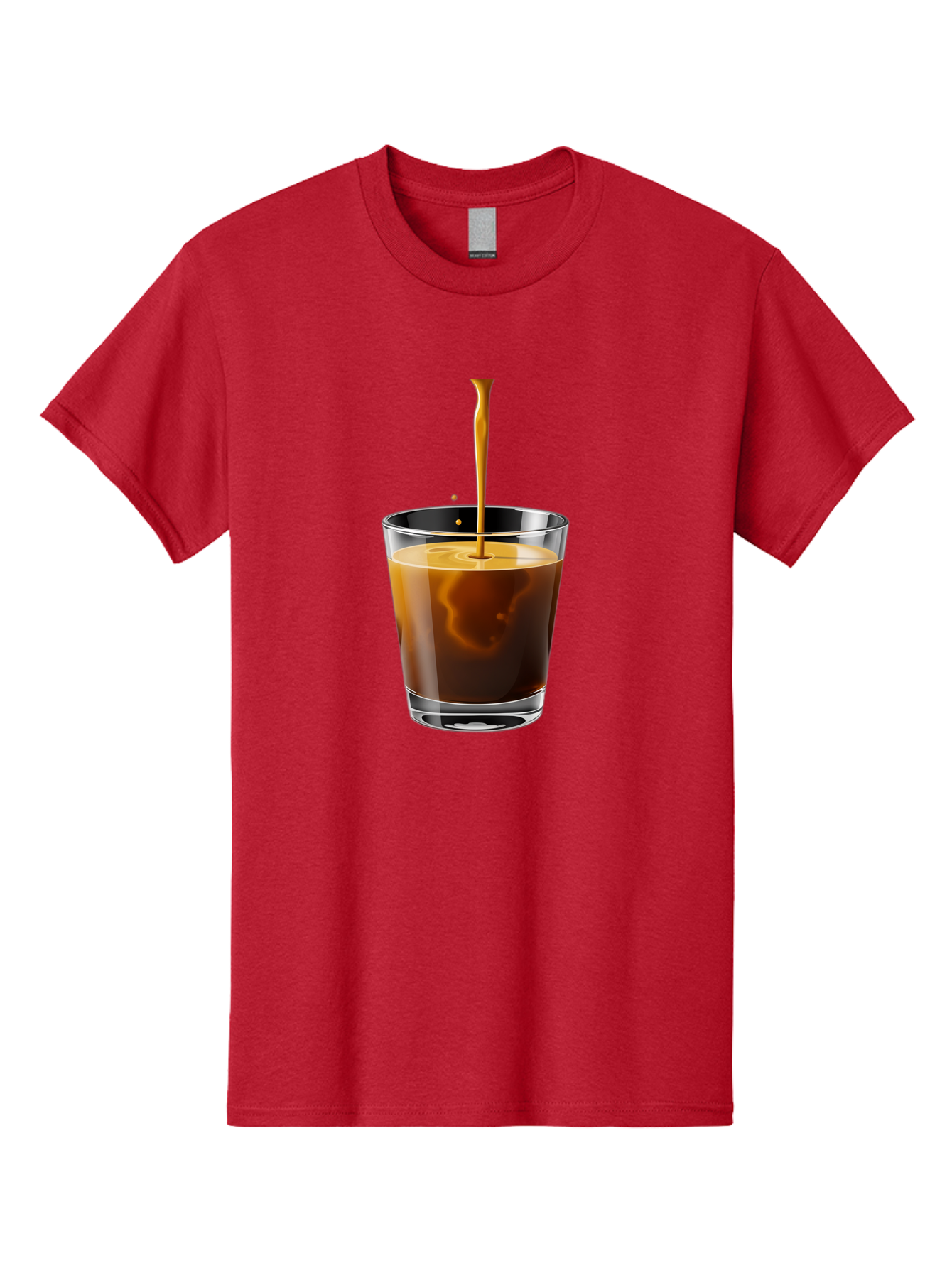 Coffee-1 Men'S Graphic Tee, 100% Cotton, Comfortable Casual Summer Wear, Machine Washable, Coffee Pouring Into A Glass, Espresso Shot, Coffee Culture, Morning Coffee, Coffee Drink, Rich Aroma, Coffee Lover, Daily Grind Bab767