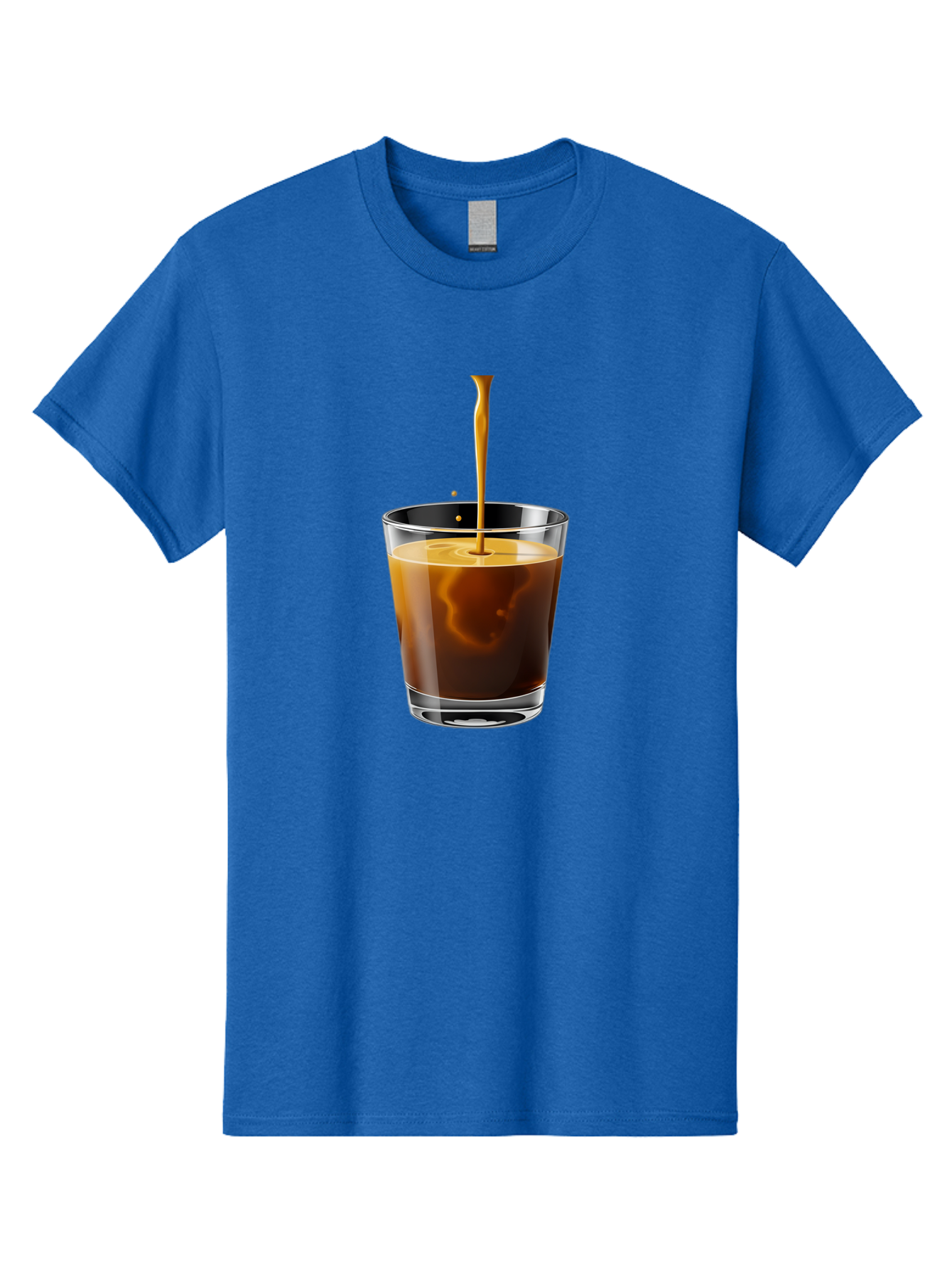 Coffee-1 Men'S Graphic Tee, 100% Cotton, Comfortable Casual Summer Wear, Machine Washable, Coffee Pouring Into A Glass, Espresso Shot, Coffee Culture, Morning Coffee, Coffee Drink, Rich Aroma, Coffee Lover, Daily Grind Bab767
