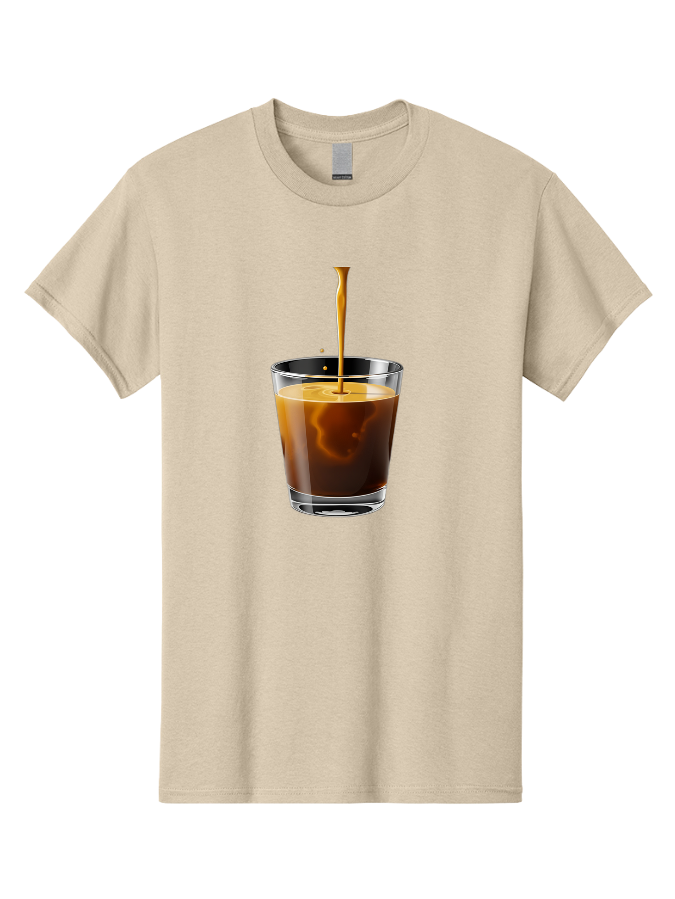 Coffee-1 Men'S Graphic Tee, 100% Cotton, Comfortable Casual Summer Wear, Machine Washable, Coffee Pouring Into A Glass, Espresso Shot, Coffee Culture, Morning Coffee, Coffee Drink, Rich Aroma, Coffee Lover, Daily Grind Bab767