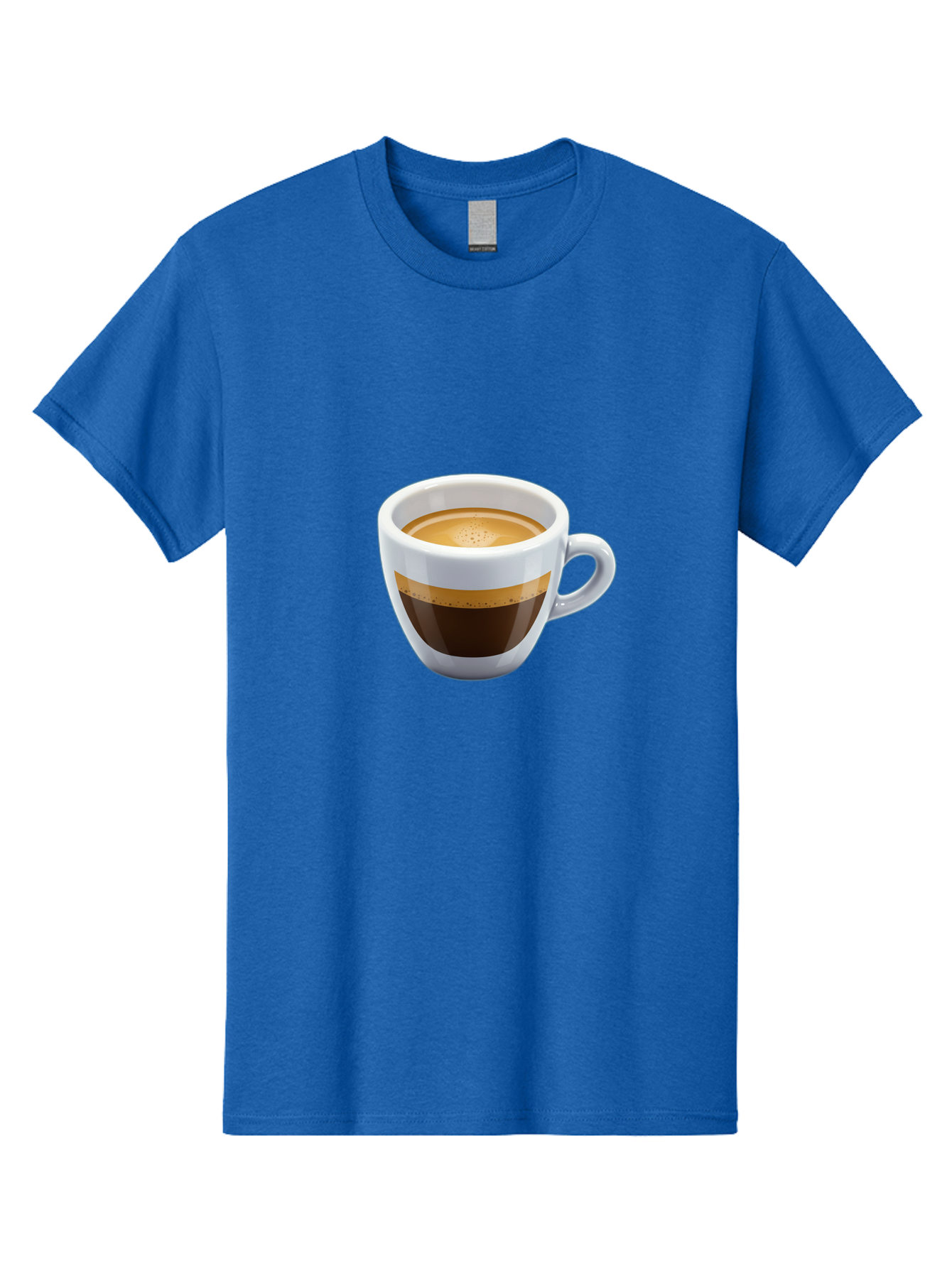 Coffee-3 Men'S Graphic Tee, 100% Cotton, Comfortable Casual Summer Wear, Machine Washable, Espresso In White Cup, Coffee Drink, Rich Flavor, Small Cup, Morning Coffee, Coffee Art, Crema On Top, Dark Brown Espresso Bab769