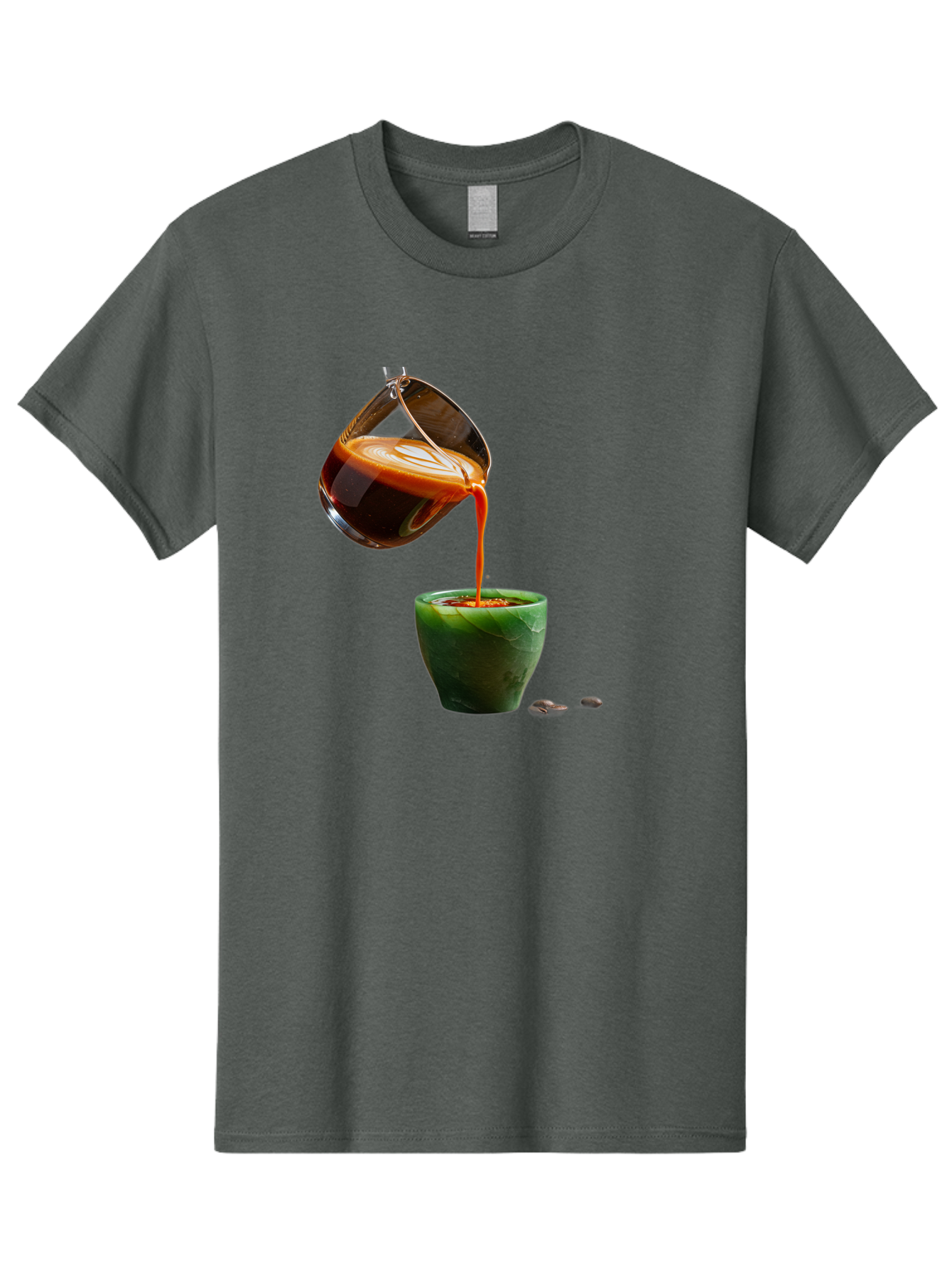 Coffee-Being-Poured Men'S Graphic Tee, 100% Cotton, Comfortable Casual Summer Wear, Machine Washable, Espresso Being Poured, Coffee In Cup, Rich Coffee, Coffee Beans, Morning Coffee, Coffee Culture, Caffeine Boost Bab784