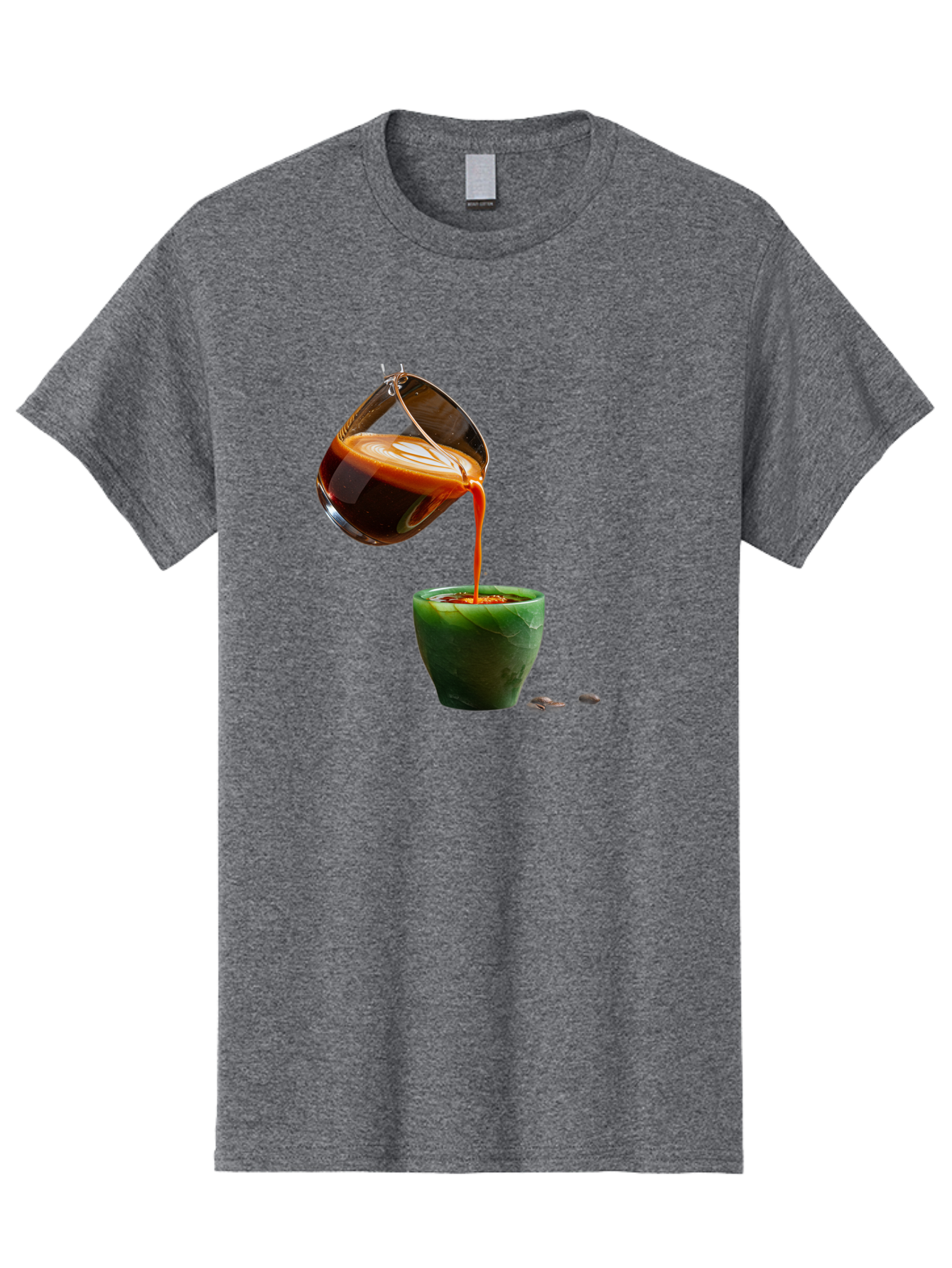 Coffee-Being-Poured Men'S Graphic Tee, 100% Cotton, Comfortable Casual Summer Wear, Machine Washable, Espresso Being Poured, Coffee In Cup, Rich Coffee, Coffee Beans, Morning Coffee, Coffee Culture, Caffeine Boost Bab784