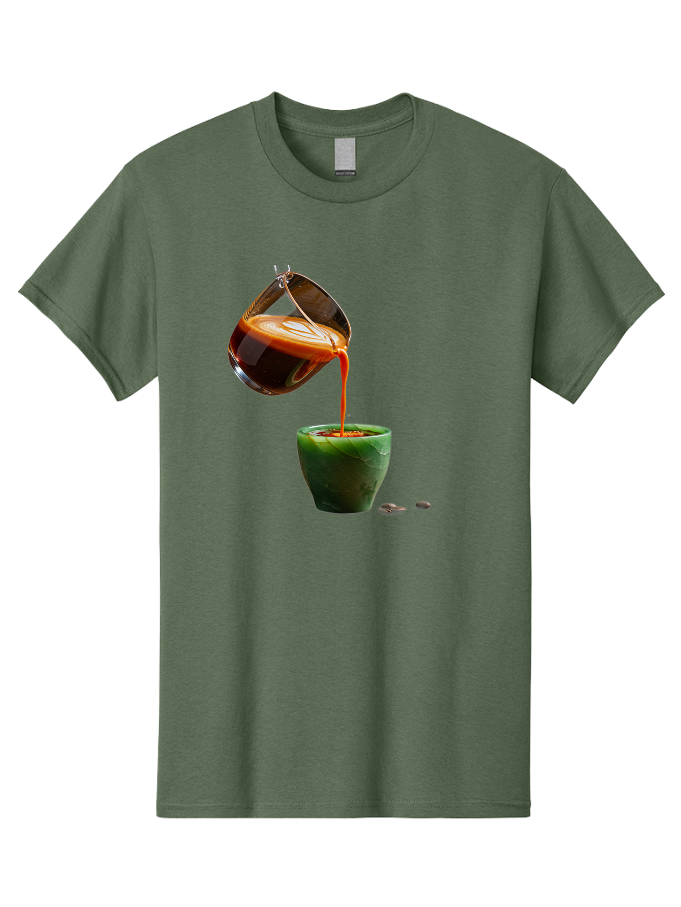 Coffee-Being-Poured Men'S Graphic Tee, 100% Cotton, Comfortable Casual Summer Wear, Machine Washable, Espresso Being Poured, Coffee In Cup, Rich Coffee, Coffee Beans, Morning Coffee, Coffee Culture, Caffeine Boost Bab784