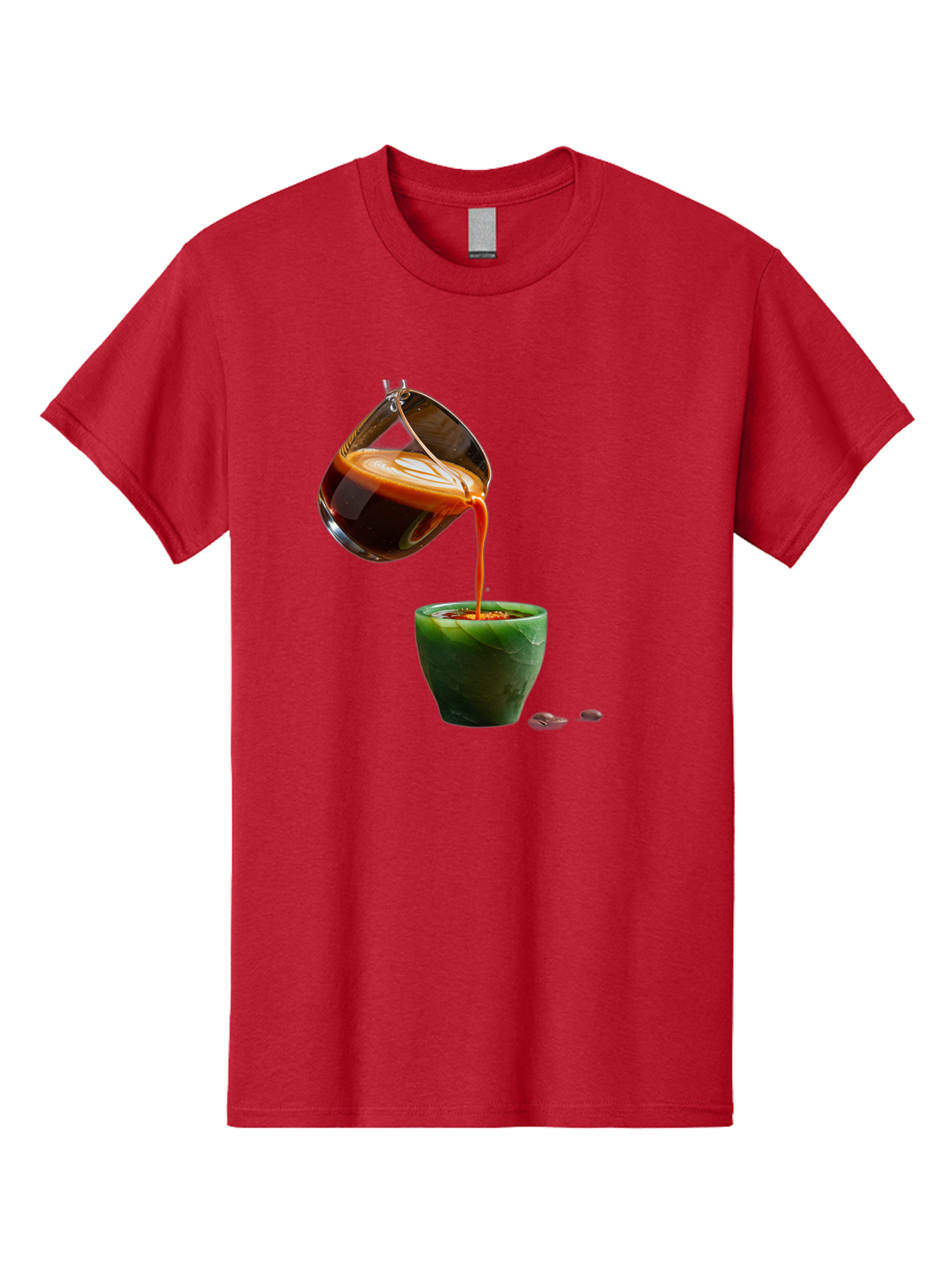 Coffee-Being-Poured Men'S Graphic Tee, 100% Cotton, Comfortable Casual Summer Wear, Machine Washable, Espresso Being Poured, Coffee In Cup, Rich Coffee, Coffee Beans, Morning Coffee, Coffee Culture, Caffeine Boost Bab784