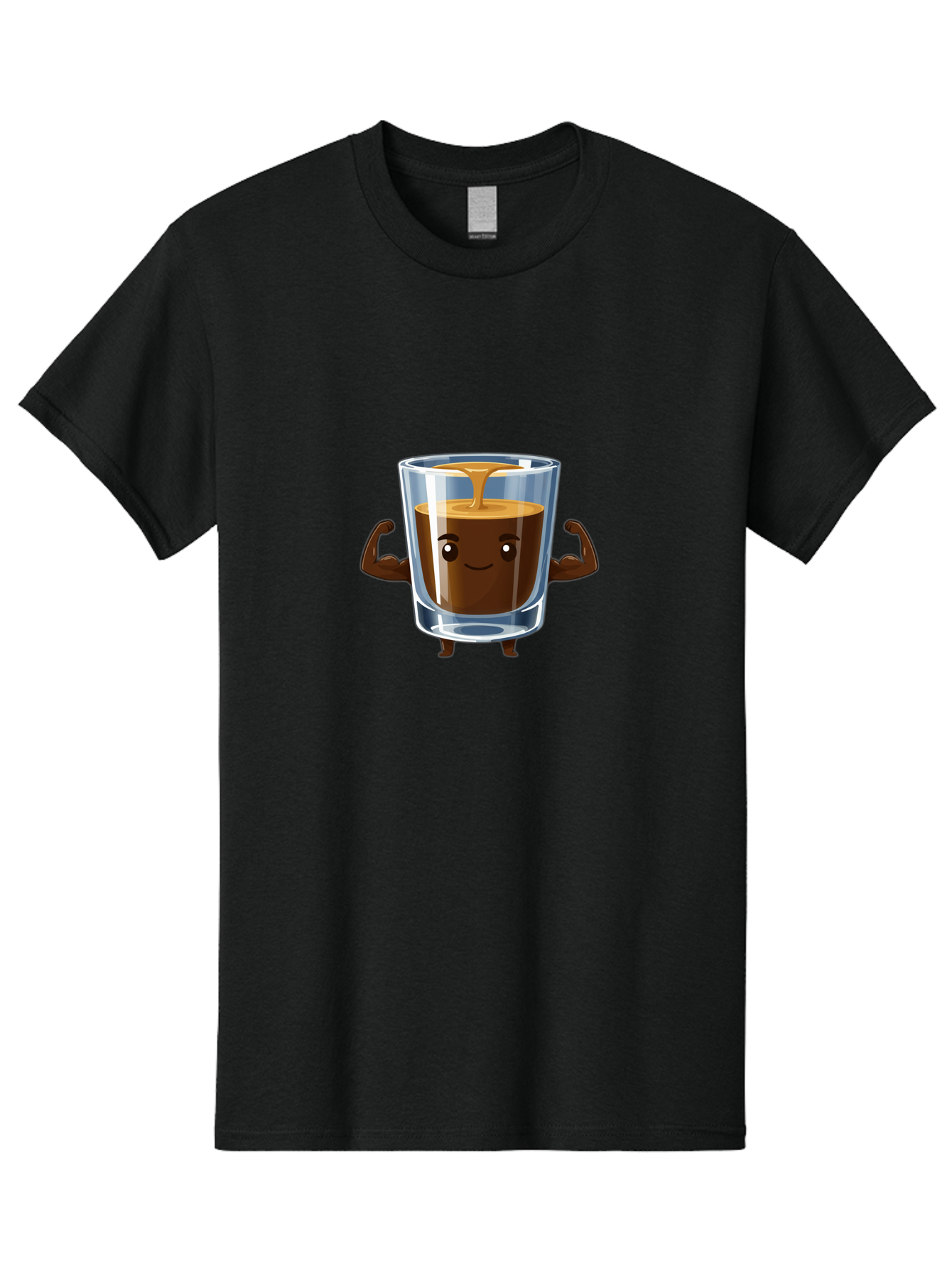 Coffee Men'S Graphic Tee, 100% Cotton, Comfortable Casual Summer Wear, Machine Washable, Cartoon Coffee, Strong Coffee, Animated Beverage, Humorous Design, Flexible Arms, Coffee Enthusiast, Cheerful Character, Coffee Lover, Funny Mascot Bab808
