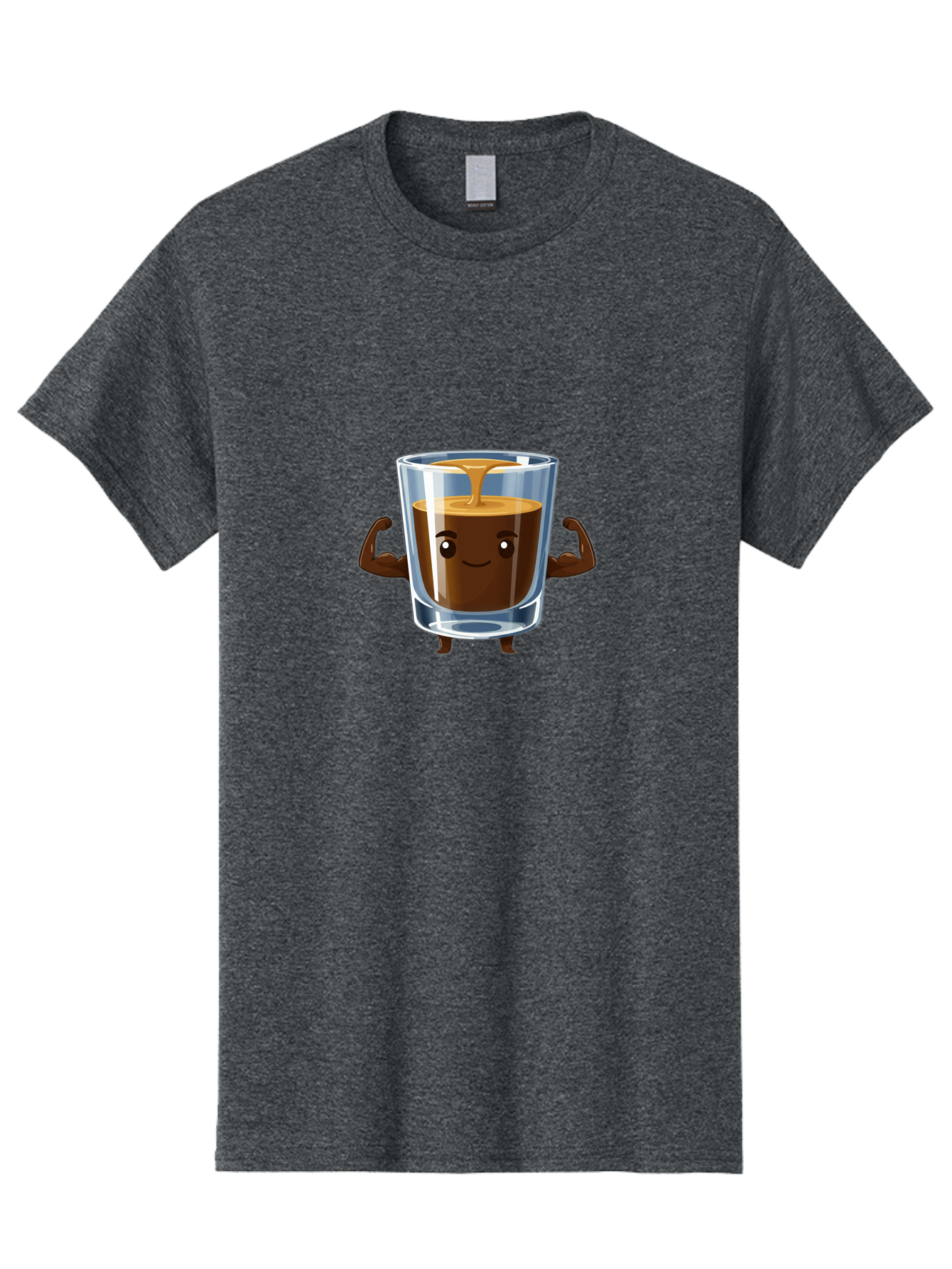Coffee Men'S Graphic Tee, 100% Cotton, Comfortable Casual Summer Wear, Machine Washable, Cartoon Coffee, Strong Coffee, Animated Beverage, Humorous Design, Flexible Arms, Coffee Enthusiast, Cheerful Character, Coffee Lover, Funny Mascot Bab808