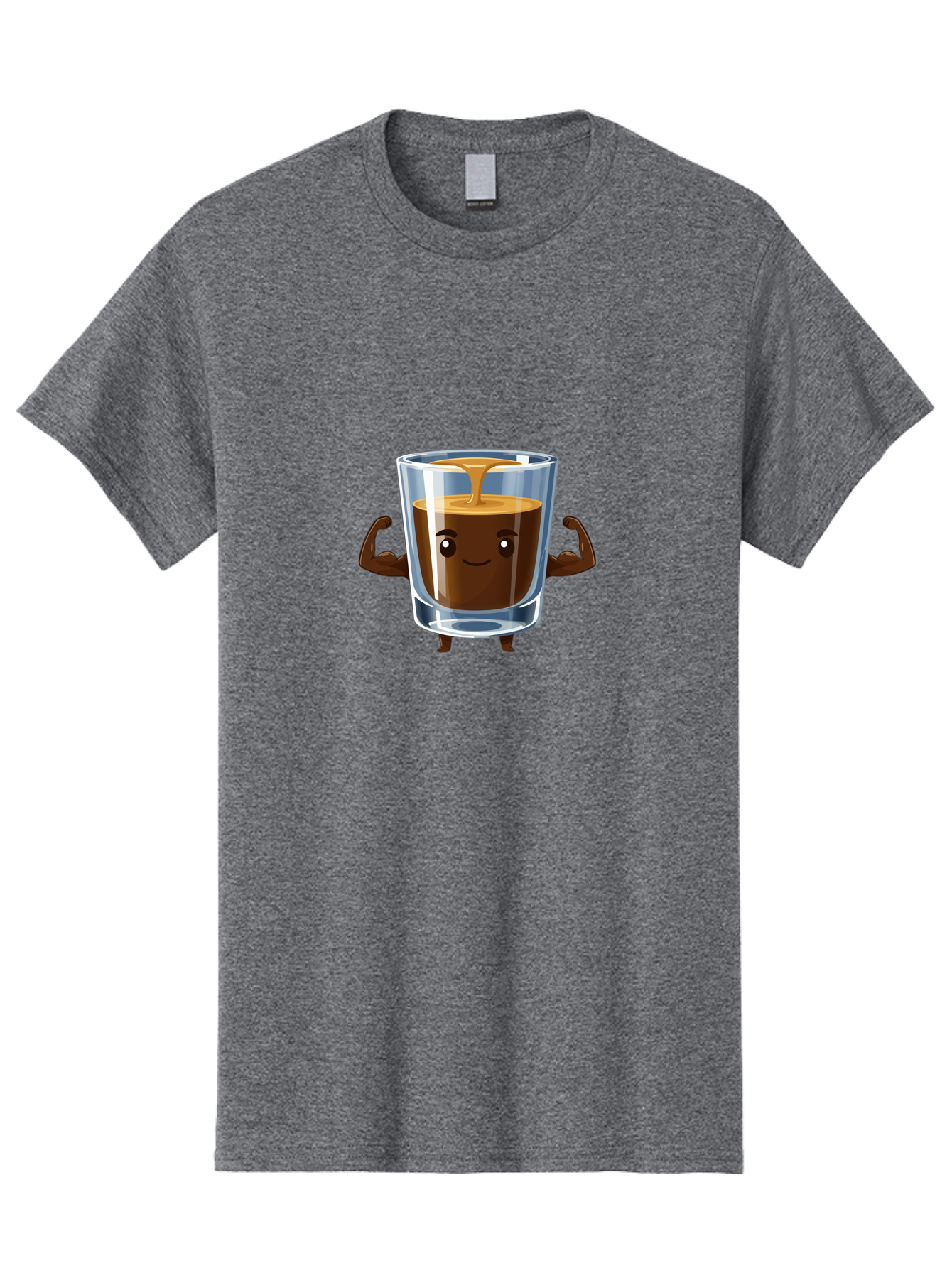 Coffee Men'S Graphic Tee, 100% Cotton, Comfortable Casual Summer Wear, Machine Washable, Cartoon Coffee, Strong Coffee, Animated Beverage, Humorous Design, Flexible Arms, Coffee Enthusiast, Cheerful Character, Coffee Lover, Funny Mascot Bab808