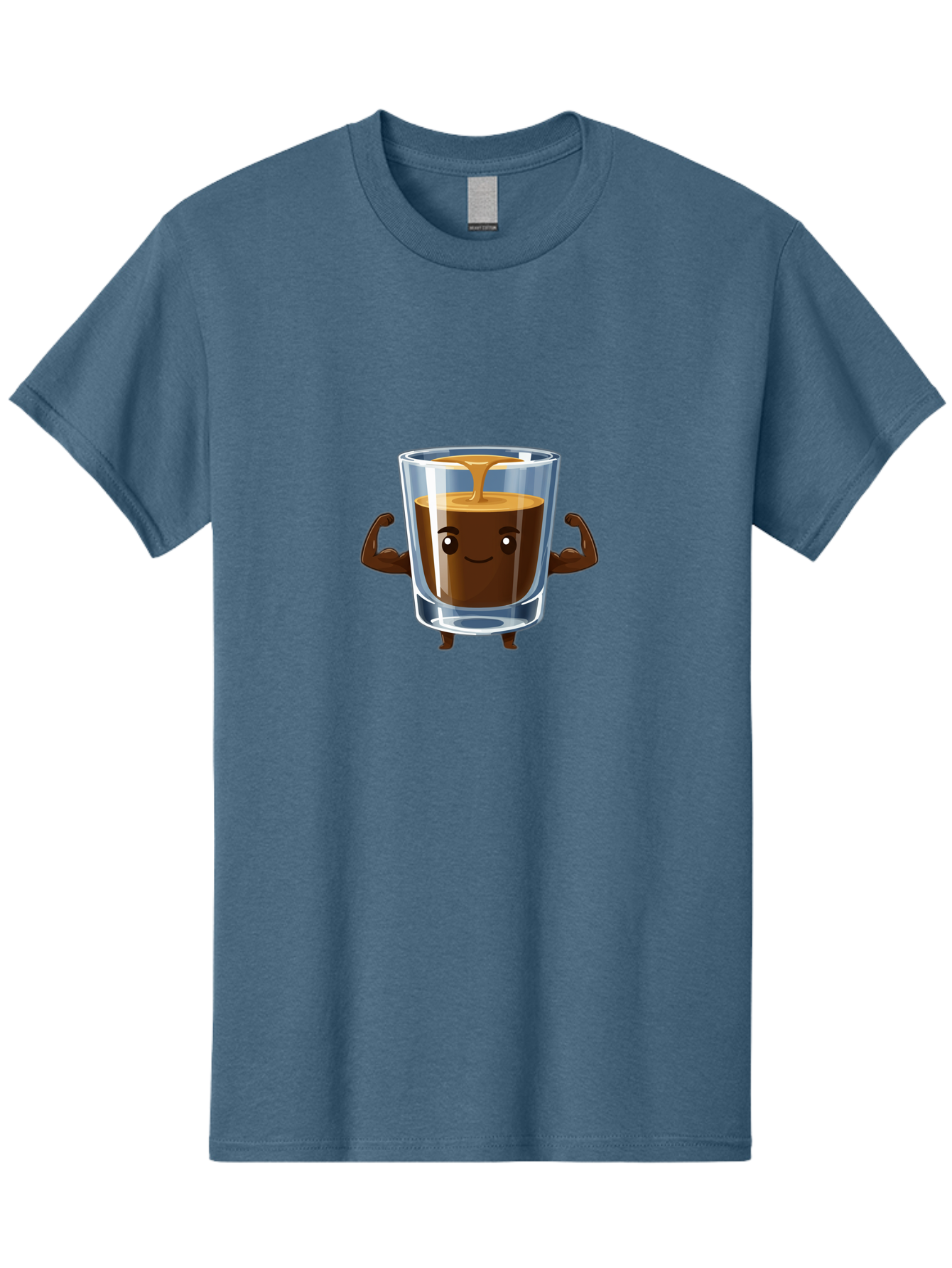Coffee Men'S Graphic Tee, 100% Cotton, Comfortable Casual Summer Wear, Machine Washable, Cartoon Coffee, Strong Coffee, Animated Beverage, Humorous Design, Flexible Arms, Coffee Enthusiast, Cheerful Character, Coffee Lover, Funny Mascot Bab808