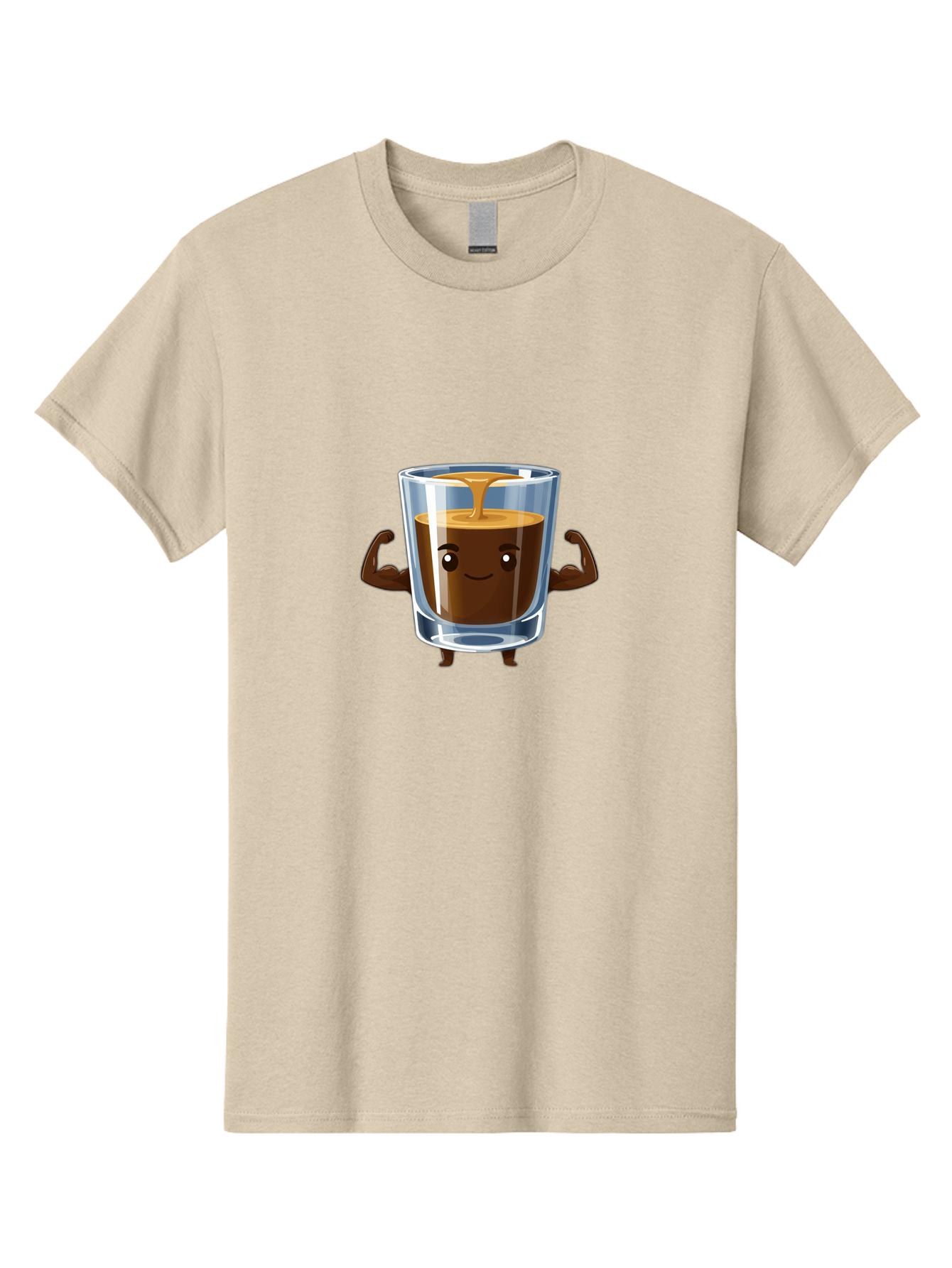 Coffee Men'S Graphic Tee, 100% Cotton, Comfortable Casual Summer Wear, Machine Washable, Cartoon Coffee, Strong Coffee, Animated Beverage, Humorous Design, Flexible Arms, Coffee Enthusiast, Cheerful Character, Coffee Lover, Funny Mascot Bab808