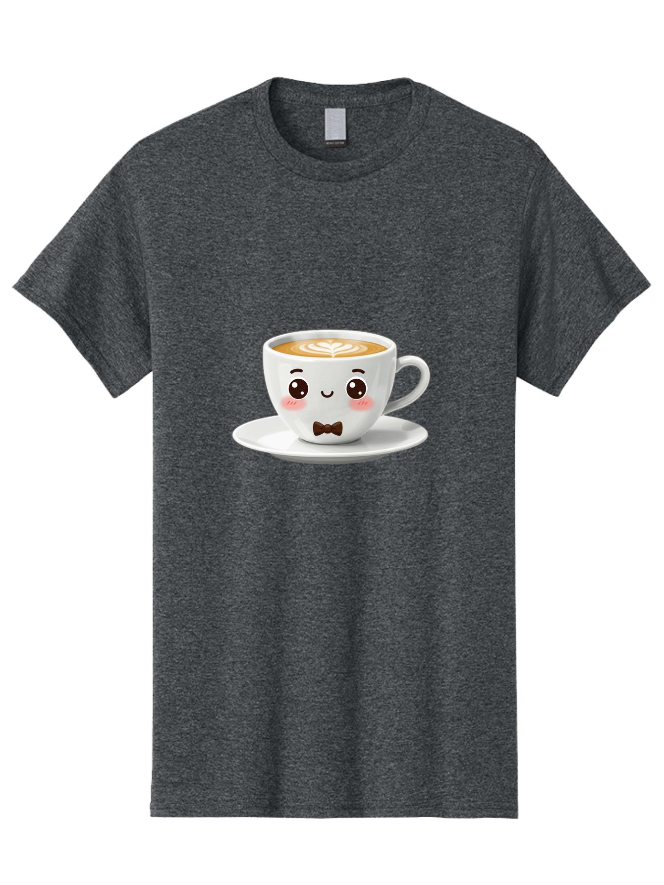Cup-Of-Coffee-2 Men'S Graphic Tee, 100% Cotton, Comfortable Casual Summer Wear, Machine Washable, Cute Coffee Cup, Cartoon Character, Latte Art, Coffee Lover, Morning Pick-Me-Up, Adorable Design, Coffee Culture, Espresso, Bab834