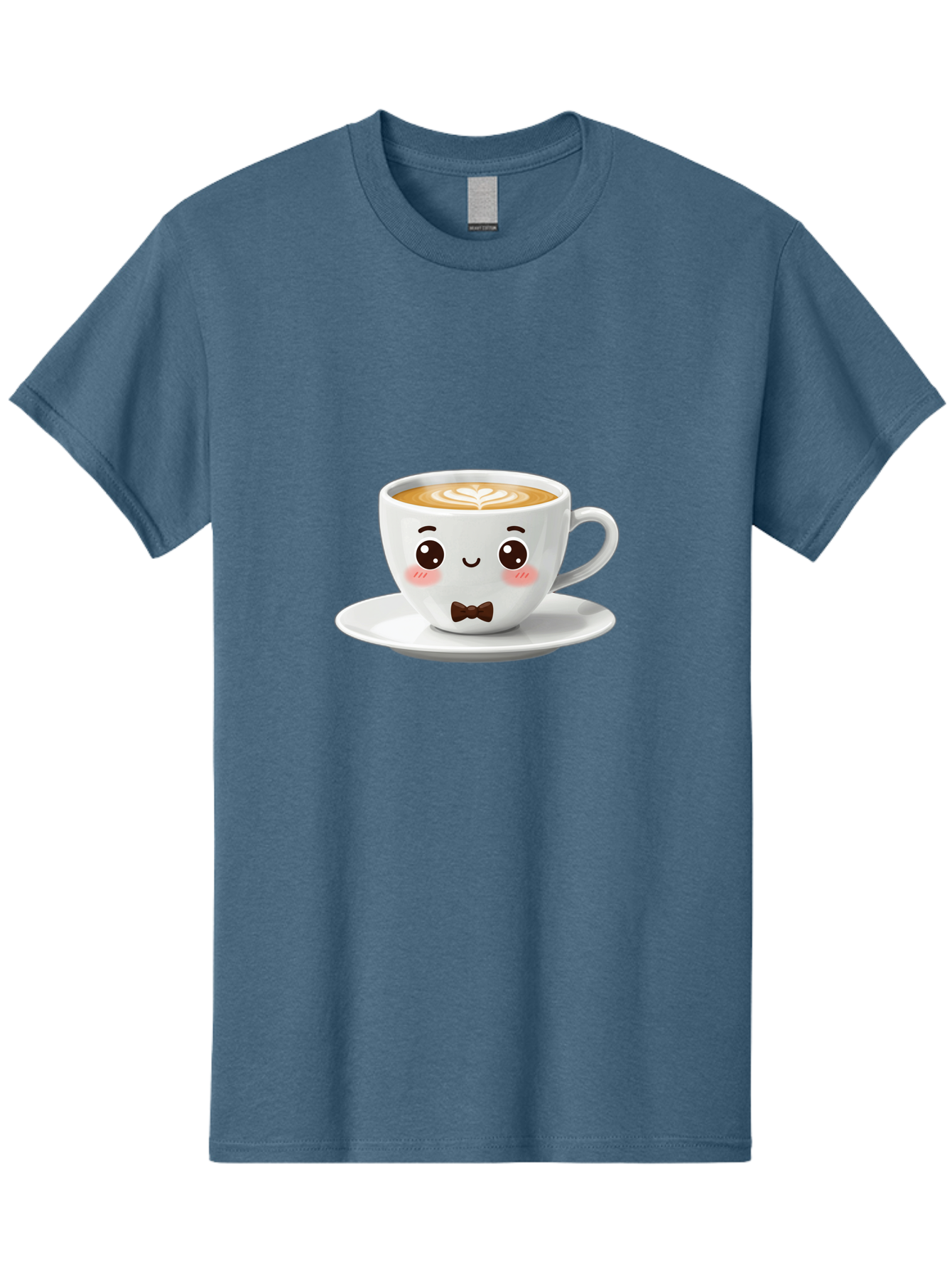 Cup-Of-Coffee-2 Men'S Graphic Tee, 100% Cotton, Comfortable Casual Summer Wear, Machine Washable, Cute Coffee Cup, Cartoon Character, Latte Art, Coffee Lover, Morning Pick-Me-Up, Adorable Design, Coffee Culture, Espresso, Bab834