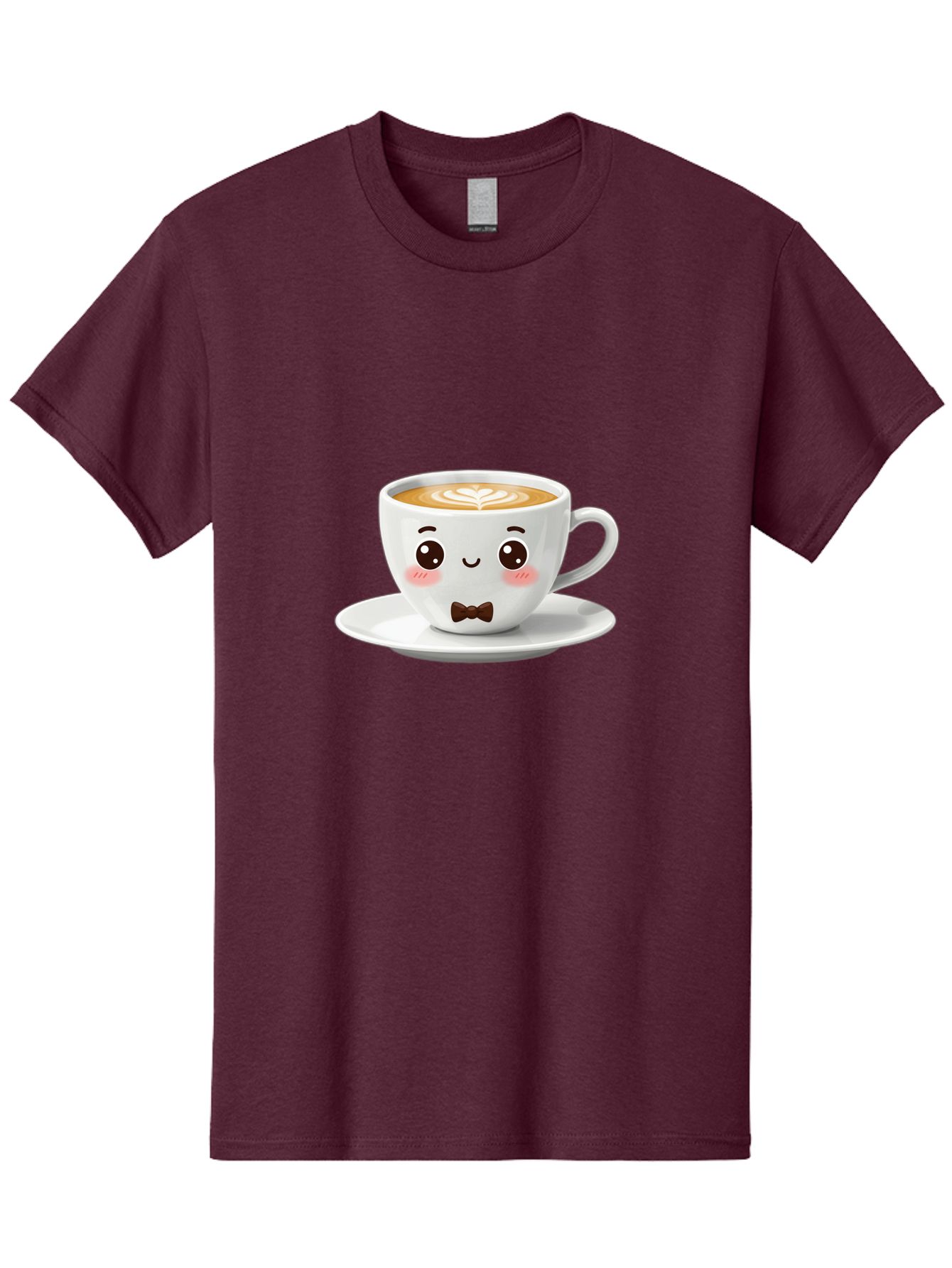 Cup-Of-Coffee-2 Men'S Graphic Tee, 100% Cotton, Comfortable Casual Summer Wear, Machine Washable, Cute Coffee Cup, Cartoon Character, Latte Art, Coffee Lover, Morning Pick-Me-Up, Adorable Design, Coffee Culture, Espresso, Bab834