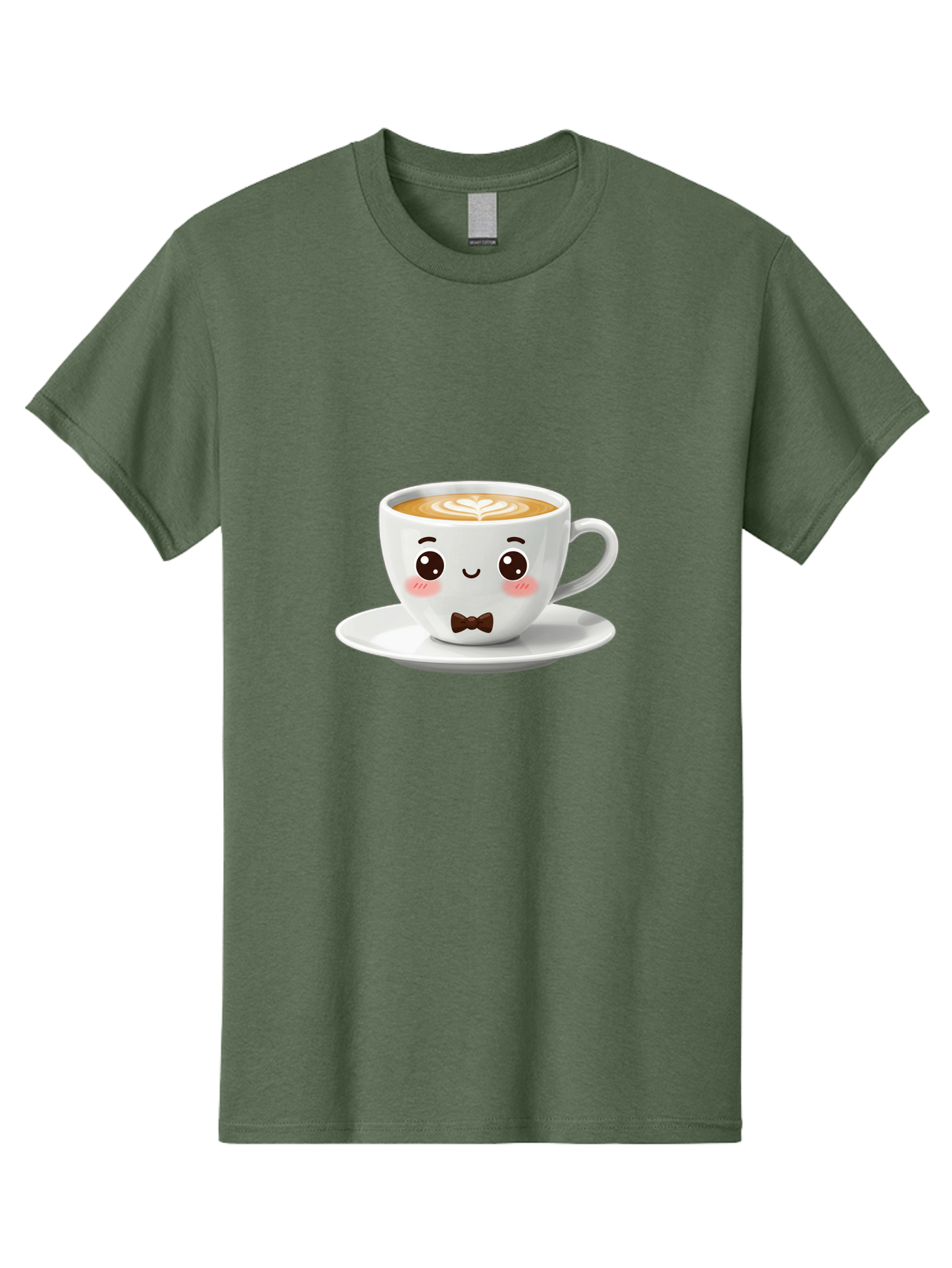 Cup-Of-Coffee-2 Men'S Graphic Tee, 100% Cotton, Comfortable Casual Summer Wear, Machine Washable, Cute Coffee Cup, Cartoon Character, Latte Art, Coffee Lover, Morning Pick-Me-Up, Adorable Design, Coffee Culture, Espresso, Bab834