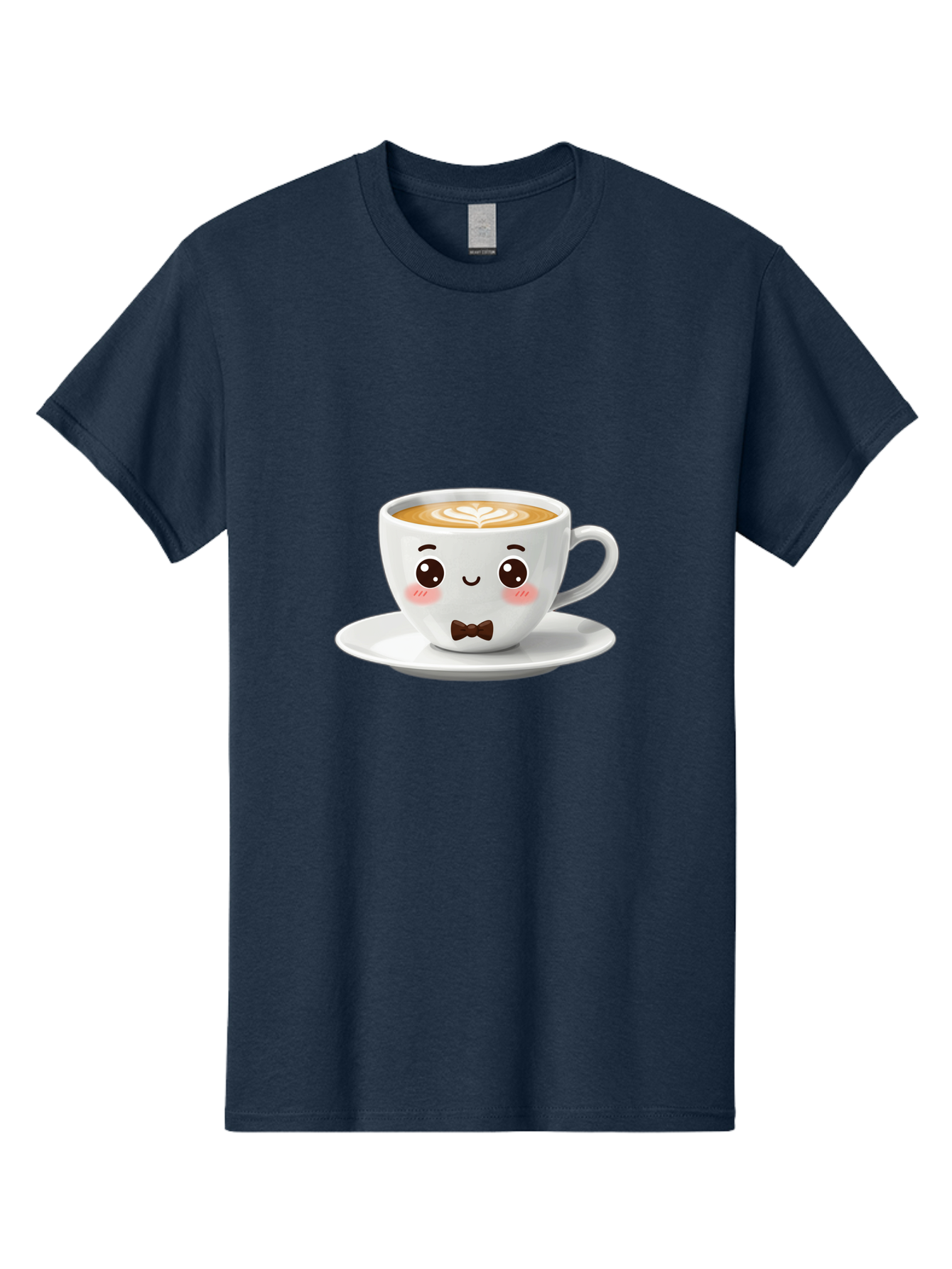 Cup-Of-Coffee-2 Men'S Graphic Tee, 100% Cotton, Comfortable Casual Summer Wear, Machine Washable, Cute Coffee Cup, Cartoon Character, Latte Art, Coffee Lover, Morning Pick-Me-Up, Adorable Design, Coffee Culture, Espresso, Bab834