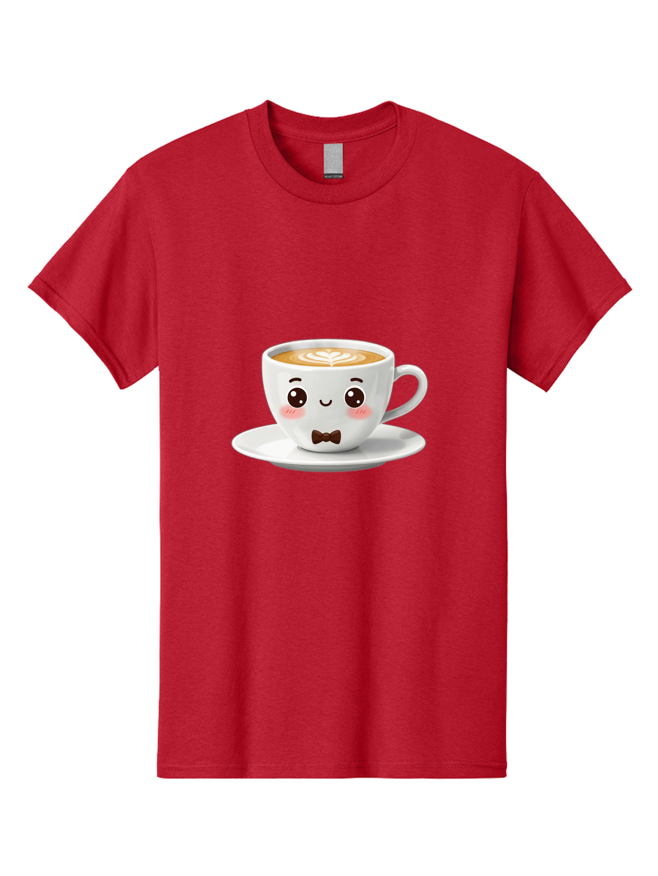 Cup-Of-Coffee-2 Men'S Graphic Tee, 100% Cotton, Comfortable Casual Summer Wear, Machine Washable, Cute Coffee Cup, Cartoon Character, Latte Art, Coffee Lover, Morning Pick-Me-Up, Adorable Design, Coffee Culture, Espresso, Bab834