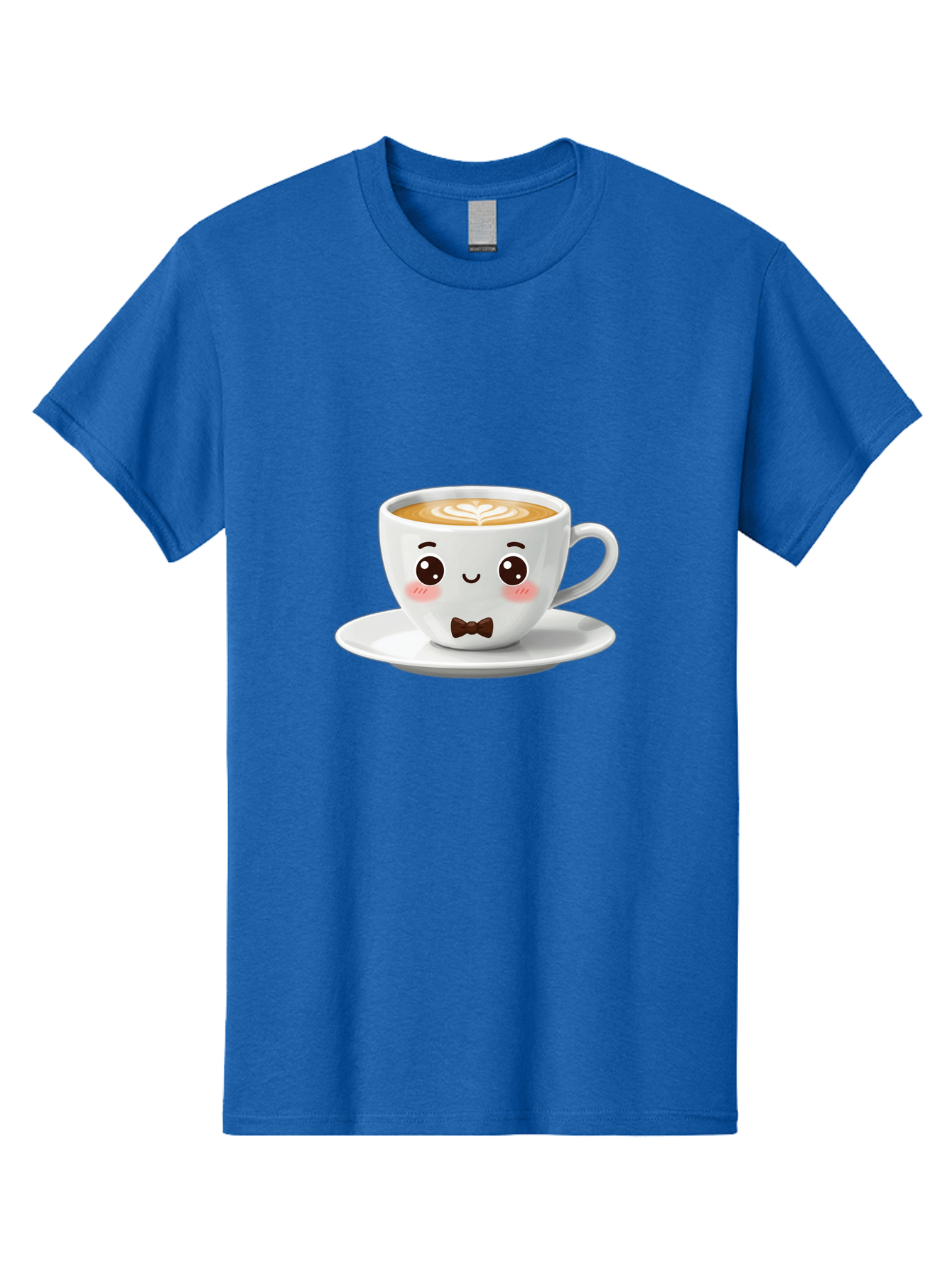 Cup-Of-Coffee-2 Men'S Graphic Tee, 100% Cotton, Comfortable Casual Summer Wear, Machine Washable, Cute Coffee Cup, Cartoon Character, Latte Art, Coffee Lover, Morning Pick-Me-Up, Adorable Design, Coffee Culture, Espresso, Bab834