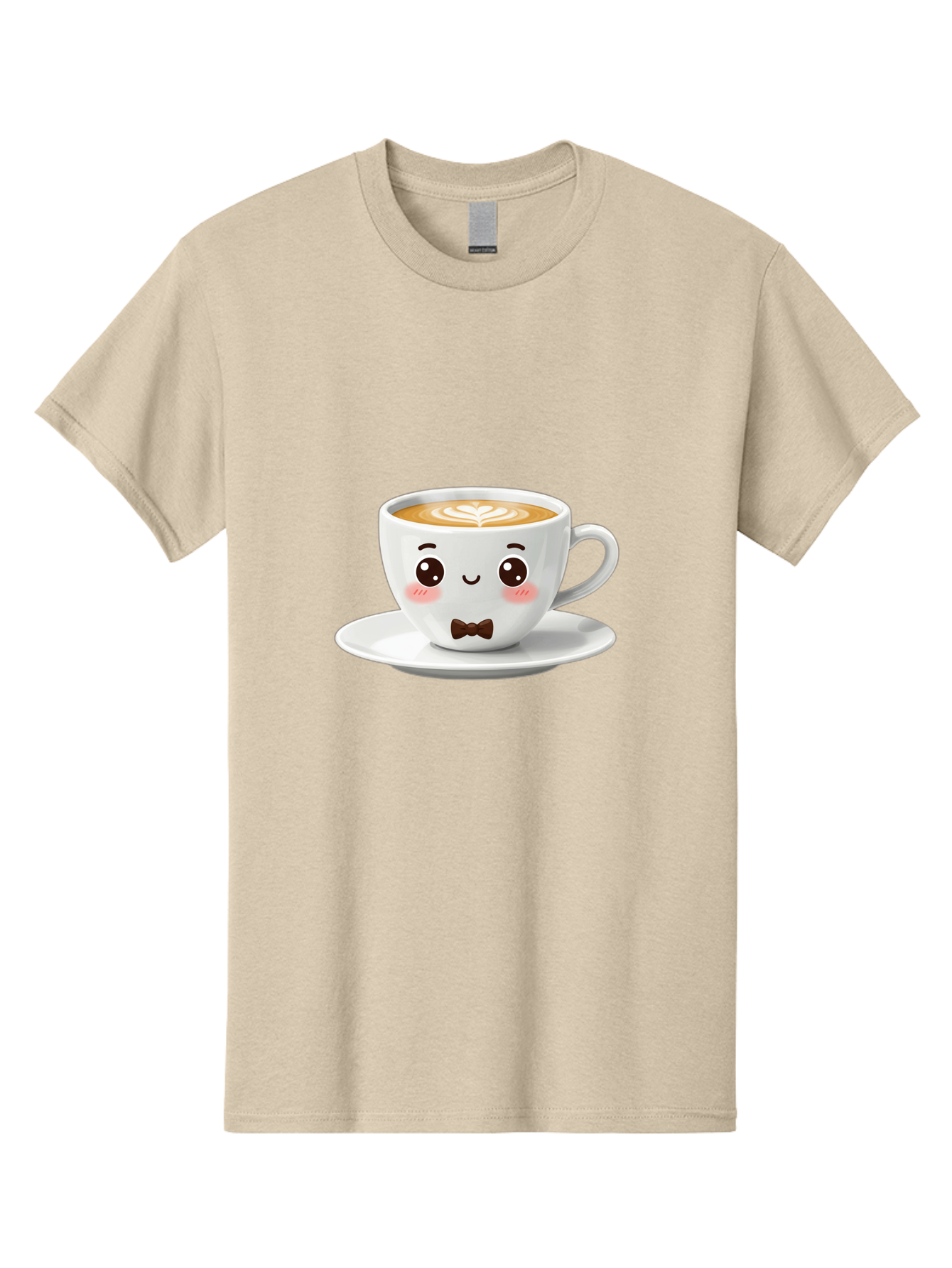 Cup-Of-Coffee-2 Men'S Graphic Tee, 100% Cotton, Comfortable Casual Summer Wear, Machine Washable, Cute Coffee Cup, Cartoon Character, Latte Art, Coffee Lover, Morning Pick-Me-Up, Adorable Design, Coffee Culture, Espresso, Bab834