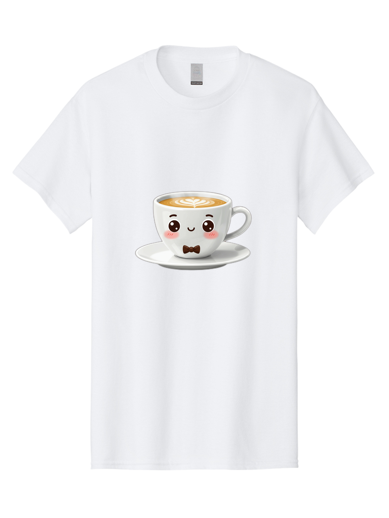 Cup-Of-Coffee-2 Men'S Graphic Tee, 100% Cotton, Comfortable Casual Summer Wear, Machine Washable, Cute Coffee Cup, Cartoon Character, Latte Art, Coffee Lover, Morning Pick-Me-Up, Adorable Design, Coffee Culture, Espresso, Bab834