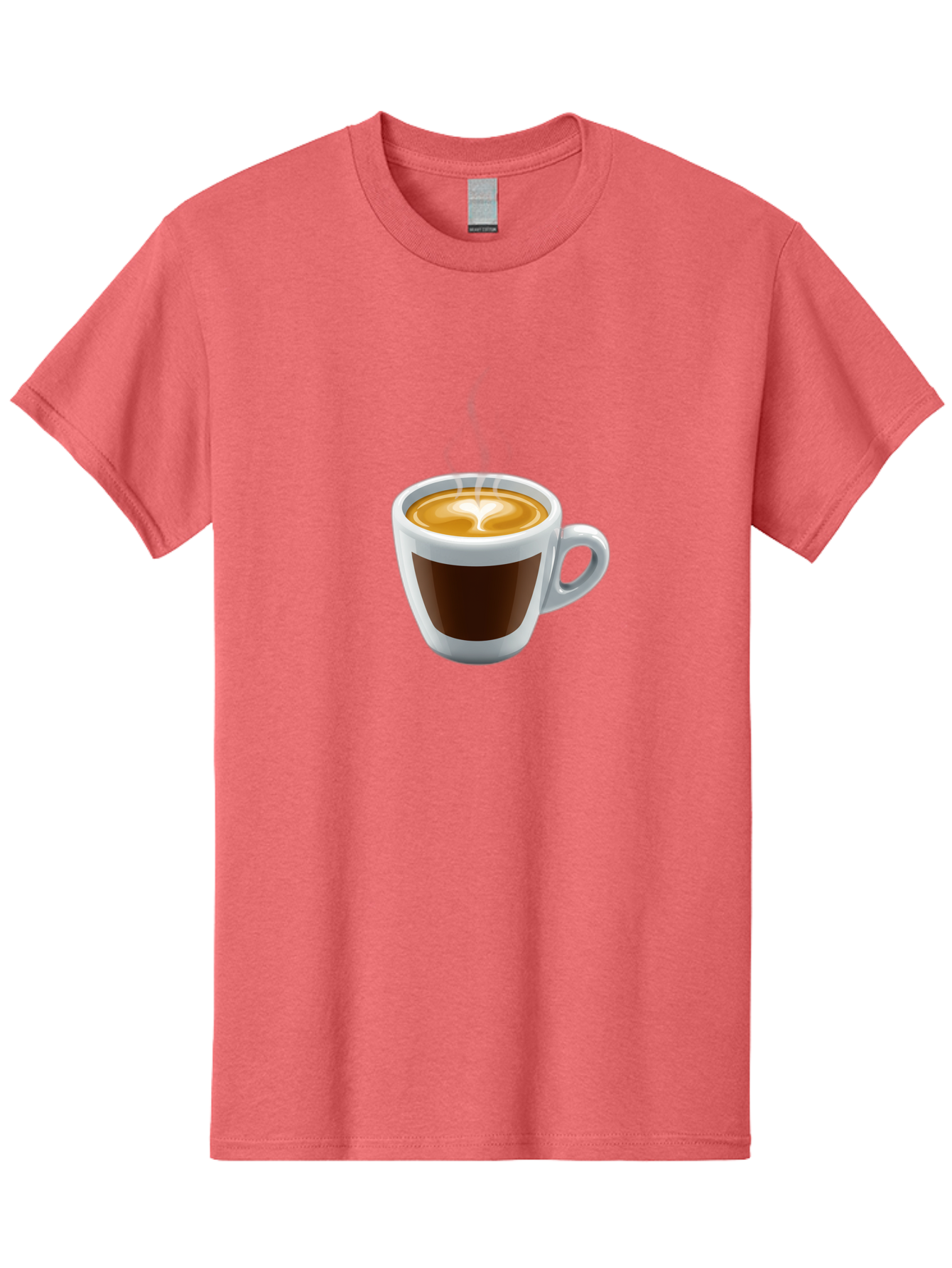 Cup-Of-Coffee-4 Men'S Graphic Tee, 100% Cotton, Comfortable Casual Summer Wear, Machine Washable, Coffee Cup, Espresso, Latte Art, Steaming Hot, Morning Coffee, Caffeine, Coffee Break Bab836