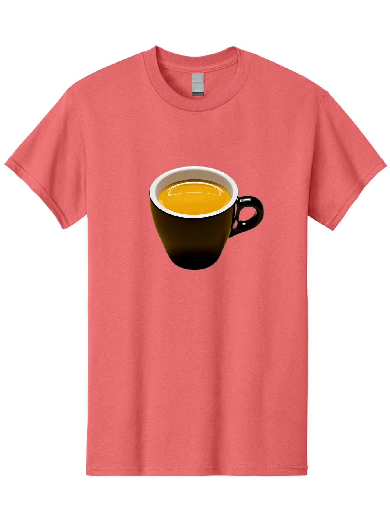 Cup-Of-Tea Men'S Graphic Tee, 100% Cotton, Comfortable Casual Summer Wear, Machine Washable, Black Tea Cup, Yellow Tea, Coffee Mug, Morning Beverage, Relaxing Drink, Cozy Atmosphere, Tea Time, Warm Beverage, Soothing Tea Bab841