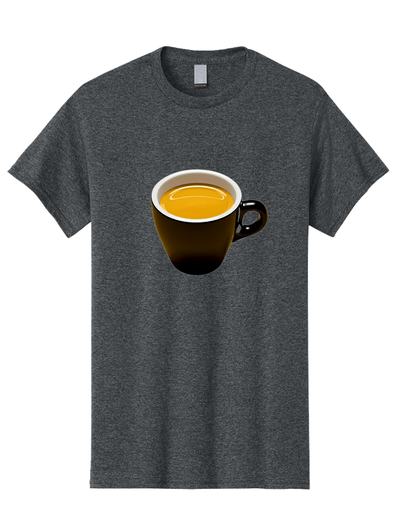 Cup-Of-Tea Men'S Graphic Tee, 100% Cotton, Comfortable Casual Summer Wear, Machine Washable, Black Tea Cup, Yellow Tea, Coffee Mug, Morning Beverage, Relaxing Drink, Cozy Atmosphere, Tea Time, Warm Beverage, Soothing Tea Bab841