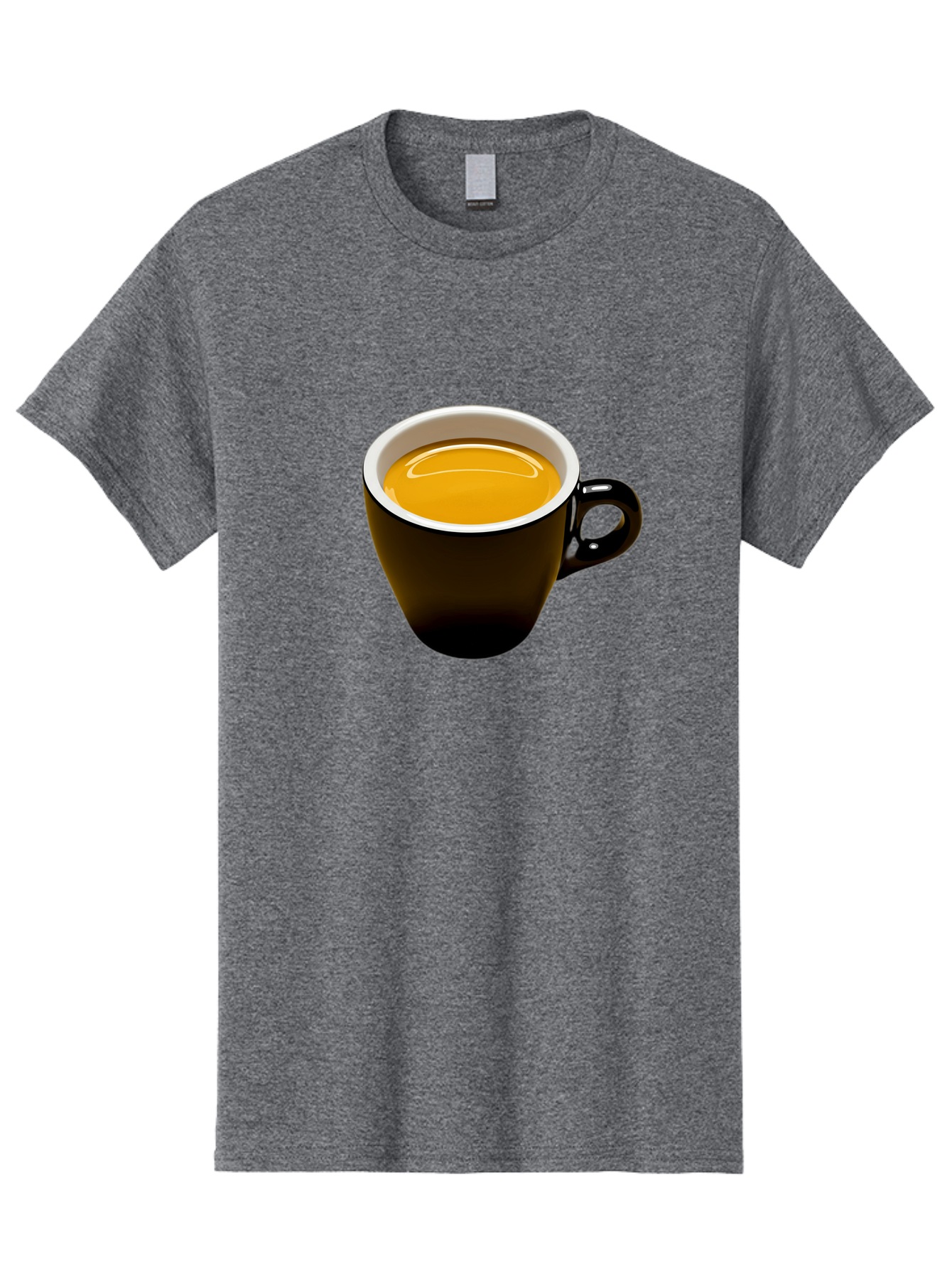 Cup-Of-Tea Men'S Graphic Tee, 100% Cotton, Comfortable Casual Summer Wear, Machine Washable, Black Tea Cup, Yellow Tea, Coffee Mug, Morning Beverage, Relaxing Drink, Cozy Atmosphere, Tea Time, Warm Beverage, Soothing Tea Bab841