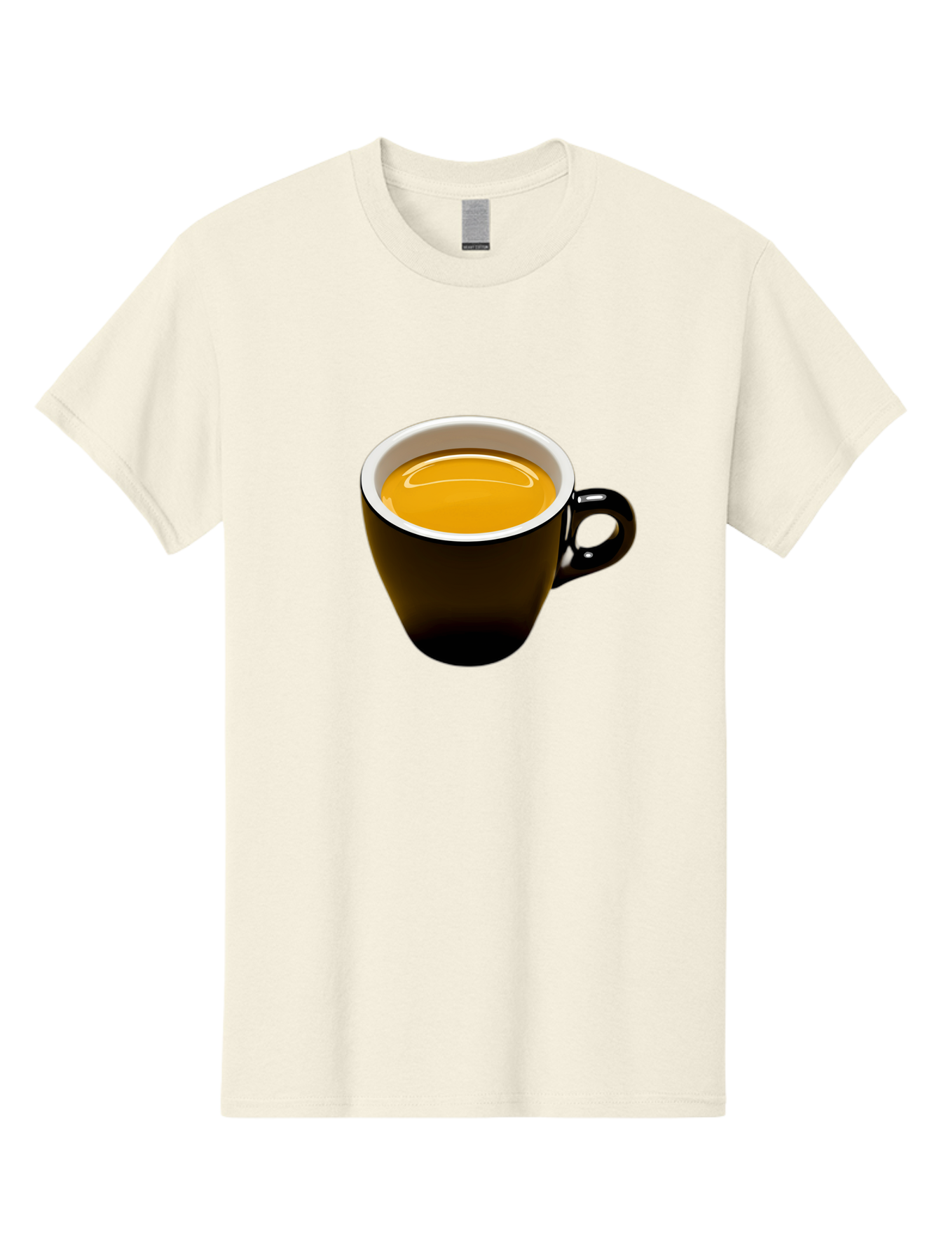 Cup-Of-Tea Men'S Graphic Tee, 100% Cotton, Comfortable Casual Summer Wear, Machine Washable, Black Tea Cup, Yellow Tea, Coffee Mug, Morning Beverage, Relaxing Drink, Cozy Atmosphere, Tea Time, Warm Beverage, Soothing Tea Bab841