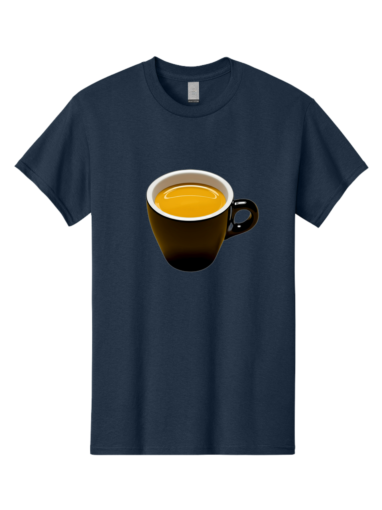 Cup-Of-Tea Men'S Graphic Tee, 100% Cotton, Comfortable Casual Summer Wear, Machine Washable, Black Tea Cup, Yellow Tea, Coffee Mug, Morning Beverage, Relaxing Drink, Cozy Atmosphere, Tea Time, Warm Beverage, Soothing Tea Bab841