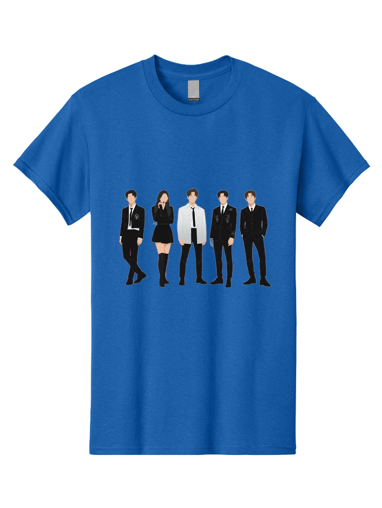 Day6 Men'S Graphic Tee, 100% Cotton, Comfortable Casual Summer Wear, Machine Washable, K-Pop Band, Day6, Male And Female Artists, Black Formal Wear, White Shirts, Black Ties, Fashion Illustration, Trendy Outfits, K-Pop Group Bab853