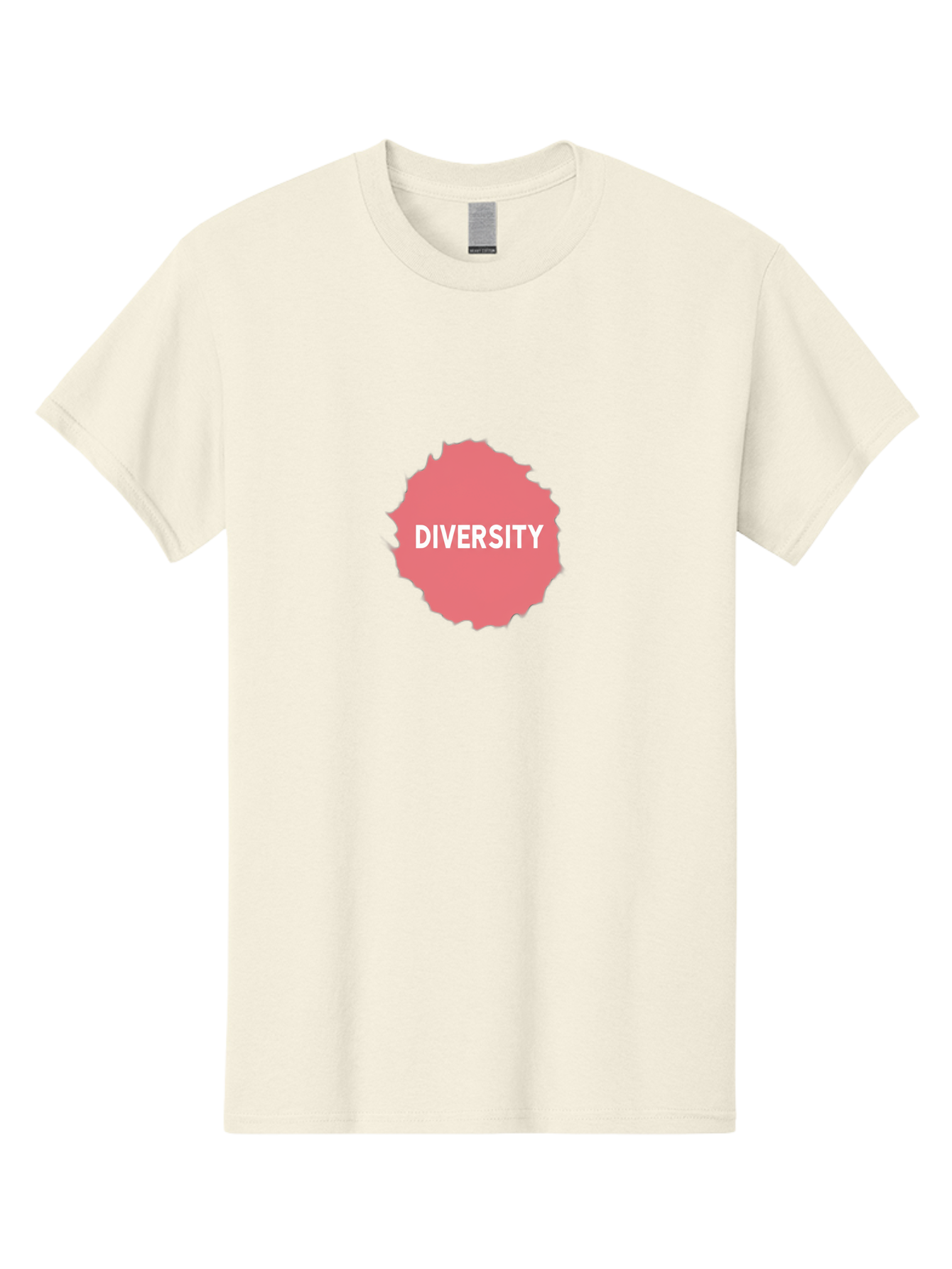 Diversity Men'S Graphic Tee, 100% Cotton, Comfortable Casual Summer Wear, Machine Washable, Diversity Concept, Pink Splash, White Text, Inclusive Messaging, Empowerment Graphics, Equality Symbols, Social Justice Imagery Bab858