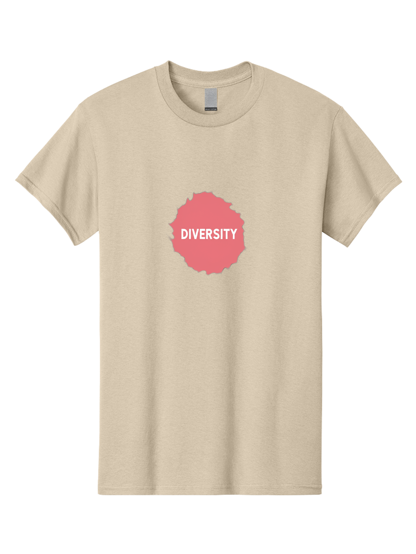 Diversity Men'S Graphic Tee, 100% Cotton, Comfortable Casual Summer Wear, Machine Washable, Diversity Concept, Pink Splash, White Text, Inclusive Messaging, Empowerment Graphics, Equality Symbols, Social Justice Imagery Bab858
