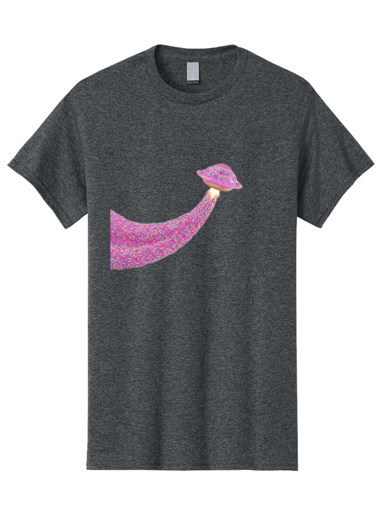 Donut-Banana Men'S Graphic Tee, 100% Cotton, Comfortable Casual Summer Wear, Machine Washable, Donut Topped Banana, Sprinkles On Banana, Sweet Treats, Colorful Dessert, Whimsical Design, Fun Illustration, Pastel Colors, Playful Art, Bab867