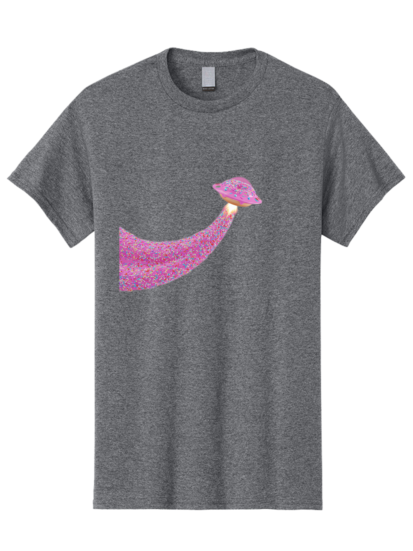 Donut-Banana Men'S Graphic Tee, 100% Cotton, Comfortable Casual Summer Wear, Machine Washable, Donut Topped Banana, Sprinkles On Banana, Sweet Treats, Colorful Dessert, Whimsical Design, Fun Illustration, Pastel Colors, Playful Art, Bab867