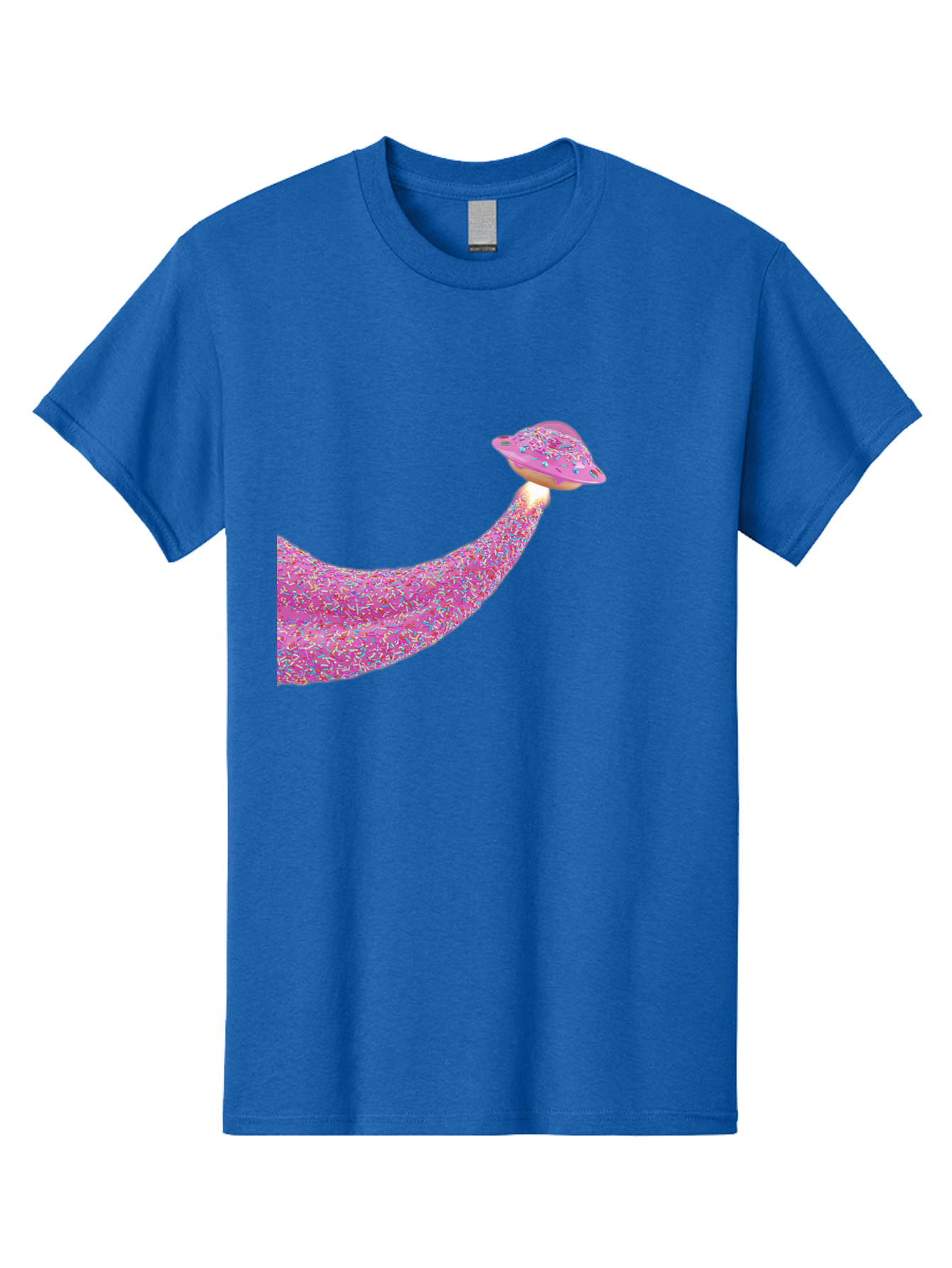 Donut-Banana Men'S Graphic Tee, 100% Cotton, Comfortable Casual Summer Wear, Machine Washable, Donut Topped Banana, Sprinkles On Banana, Sweet Treats, Colorful Dessert, Whimsical Design, Fun Illustration, Pastel Colors, Playful Art, Bab867