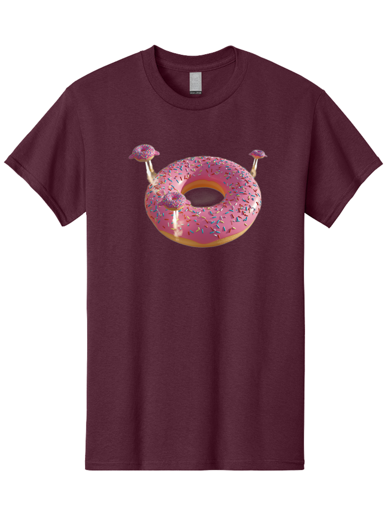 Donut-Pool-Float Men'S Graphic Tee, 100% Cotton, Comfortable Casual Summer Wear, Machine Washable, Pink Donut With Sprinkles, Donut Pool Float, Summer Vibes, Pastel Colors, Fun In The Sun, Colorful Sprinkles, Playful Design, Bab871