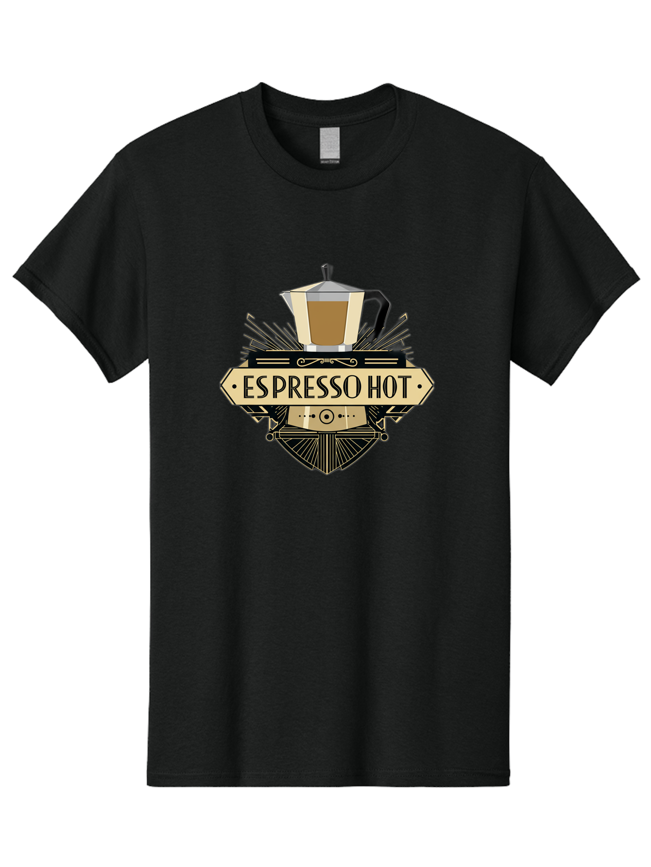 Espresso-Hot Men'S Graphic Tee, 100% Cotton, Comfortable Casual Summer Wear, Machine Washable, Coffee Shop Logo, Espresso Machine, Hot Coffee, Coffee Culture, Cafe Branding, Coffee Art, Coffee Design, Espresso Love, Coffee Signs, Bab889