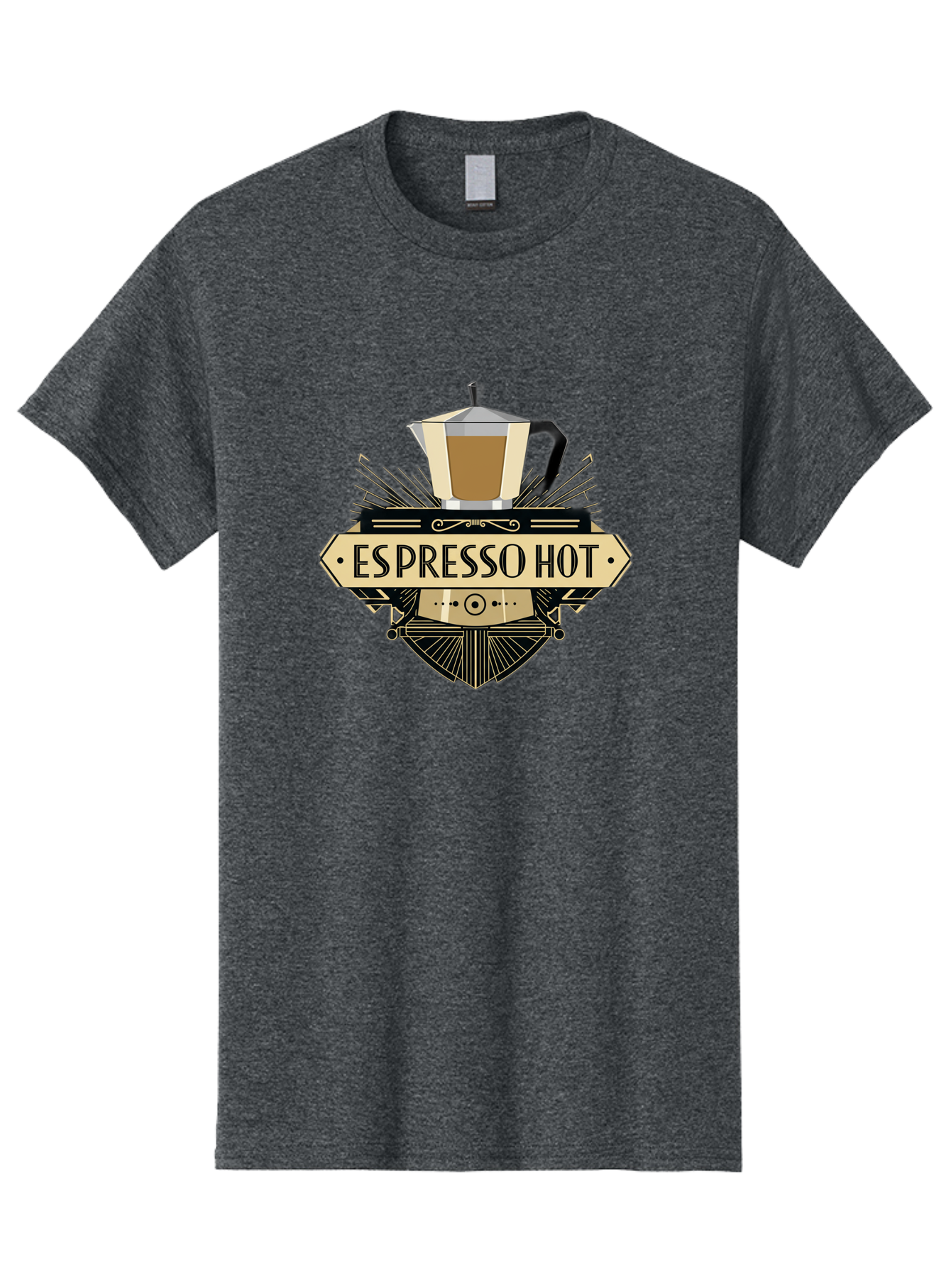 Espresso-Hot Men'S Graphic Tee, 100% Cotton, Comfortable Casual Summer Wear, Machine Washable, Coffee Shop Logo, Espresso Machine, Hot Coffee, Coffee Culture, Cafe Branding, Coffee Art, Coffee Design, Espresso Love, Coffee Signs, Bab889