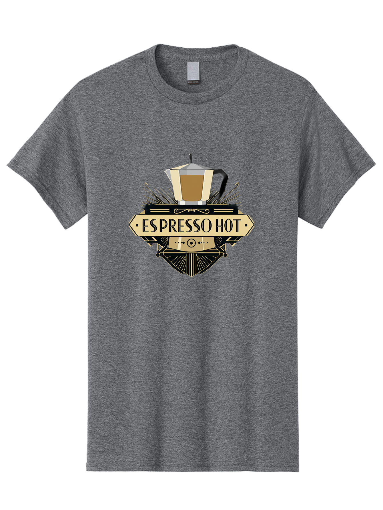 Espresso-Hot Men'S Graphic Tee, 100% Cotton, Comfortable Casual Summer Wear, Machine Washable, Coffee Shop Logo, Espresso Machine, Hot Coffee, Coffee Culture, Cafe Branding, Coffee Art, Coffee Design, Espresso Love, Coffee Signs, Bab889