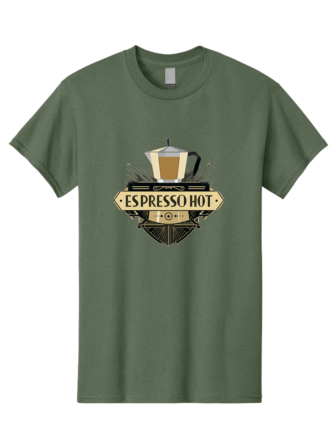 Espresso-Hot Men'S Graphic Tee, 100% Cotton, Comfortable Casual Summer Wear, Machine Washable, Coffee Shop Logo, Espresso Machine, Hot Coffee, Coffee Culture, Cafe Branding, Coffee Art, Coffee Design, Espresso Love, Coffee Signs, Bab889