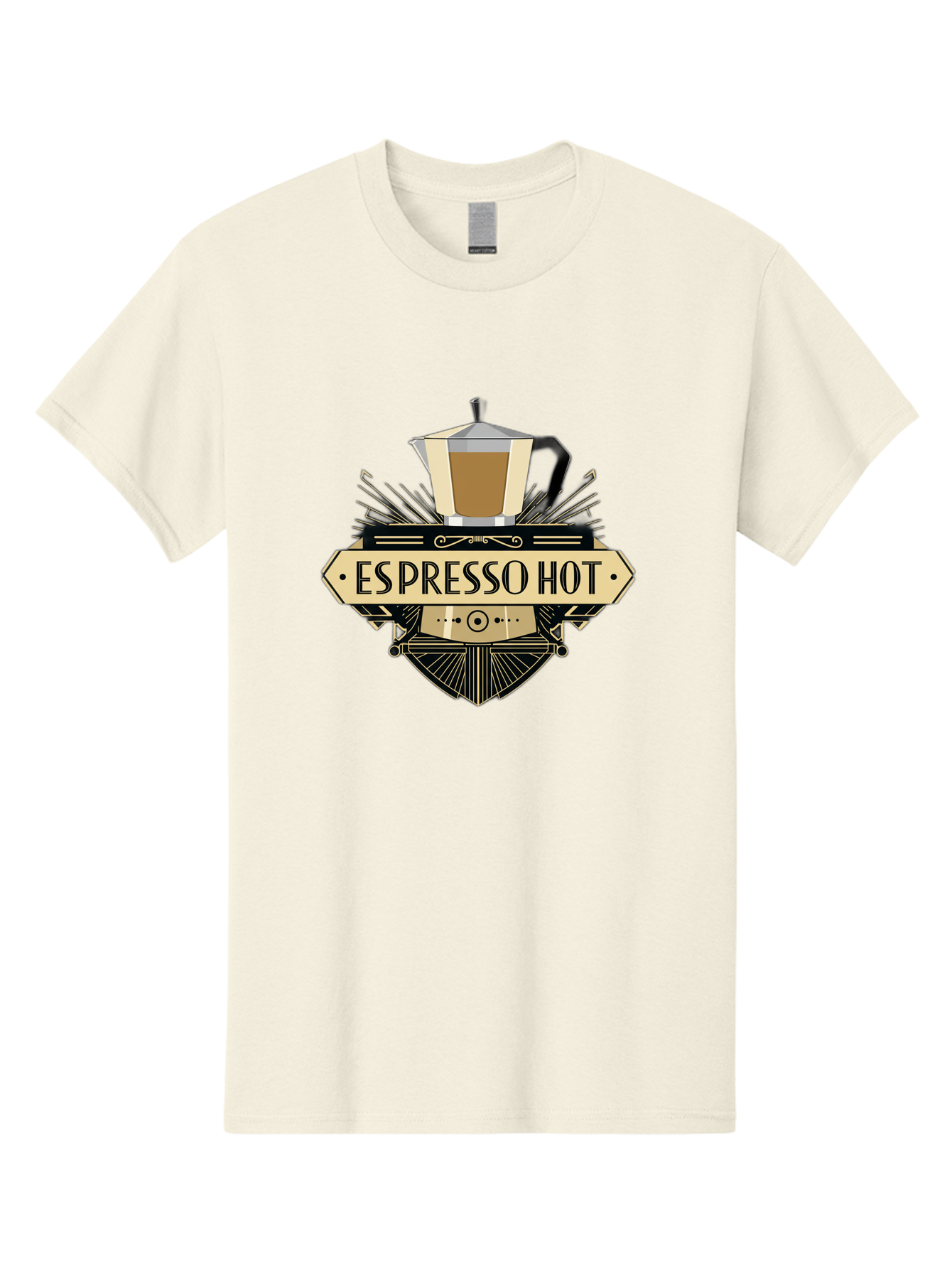 Espresso-Hot Men'S Graphic Tee, 100% Cotton, Comfortable Casual Summer Wear, Machine Washable, Coffee Shop Logo, Espresso Machine, Hot Coffee, Coffee Culture, Cafe Branding, Coffee Art, Coffee Design, Espresso Love, Coffee Signs, Bab889
