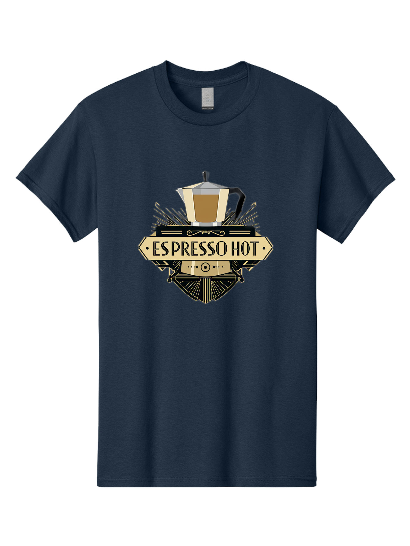 Espresso-Hot Men'S Graphic Tee, 100% Cotton, Comfortable Casual Summer Wear, Machine Washable, Coffee Shop Logo, Espresso Machine, Hot Coffee, Coffee Culture, Cafe Branding, Coffee Art, Coffee Design, Espresso Love, Coffee Signs, Bab889