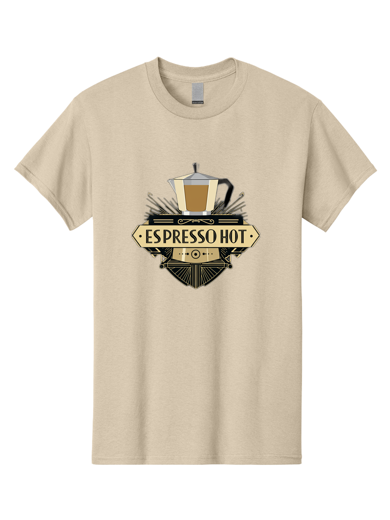 Espresso-Hot Men'S Graphic Tee, 100% Cotton, Comfortable Casual Summer Wear, Machine Washable, Coffee Shop Logo, Espresso Machine, Hot Coffee, Coffee Culture, Cafe Branding, Coffee Art, Coffee Design, Espresso Love, Coffee Signs, Bab889