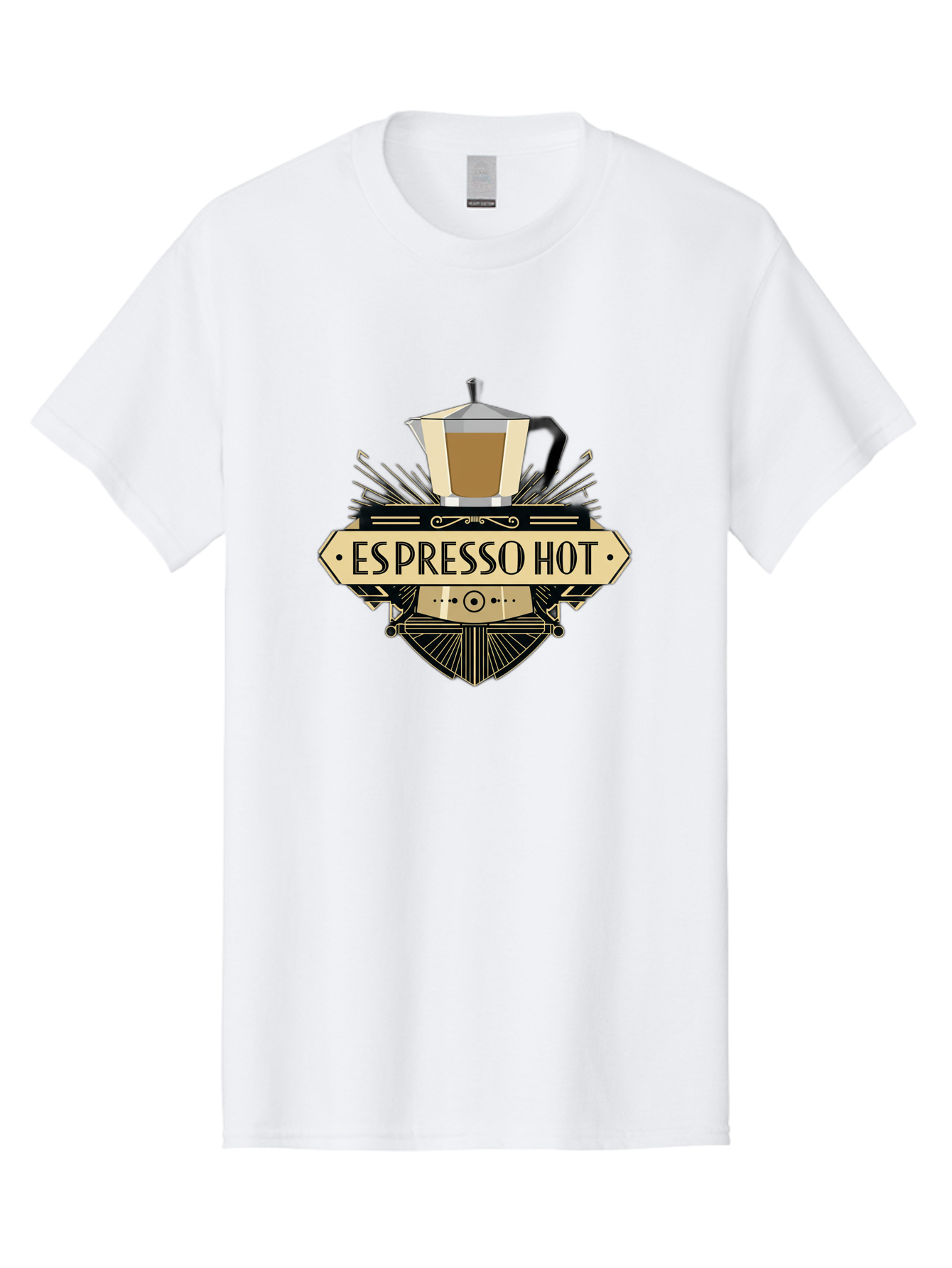 Espresso-Hot Men'S Graphic Tee, 100% Cotton, Comfortable Casual Summer Wear, Machine Washable, Coffee Shop Logo, Espresso Machine, Hot Coffee, Coffee Culture, Cafe Branding, Coffee Art, Coffee Design, Espresso Love, Coffee Signs, Bab889