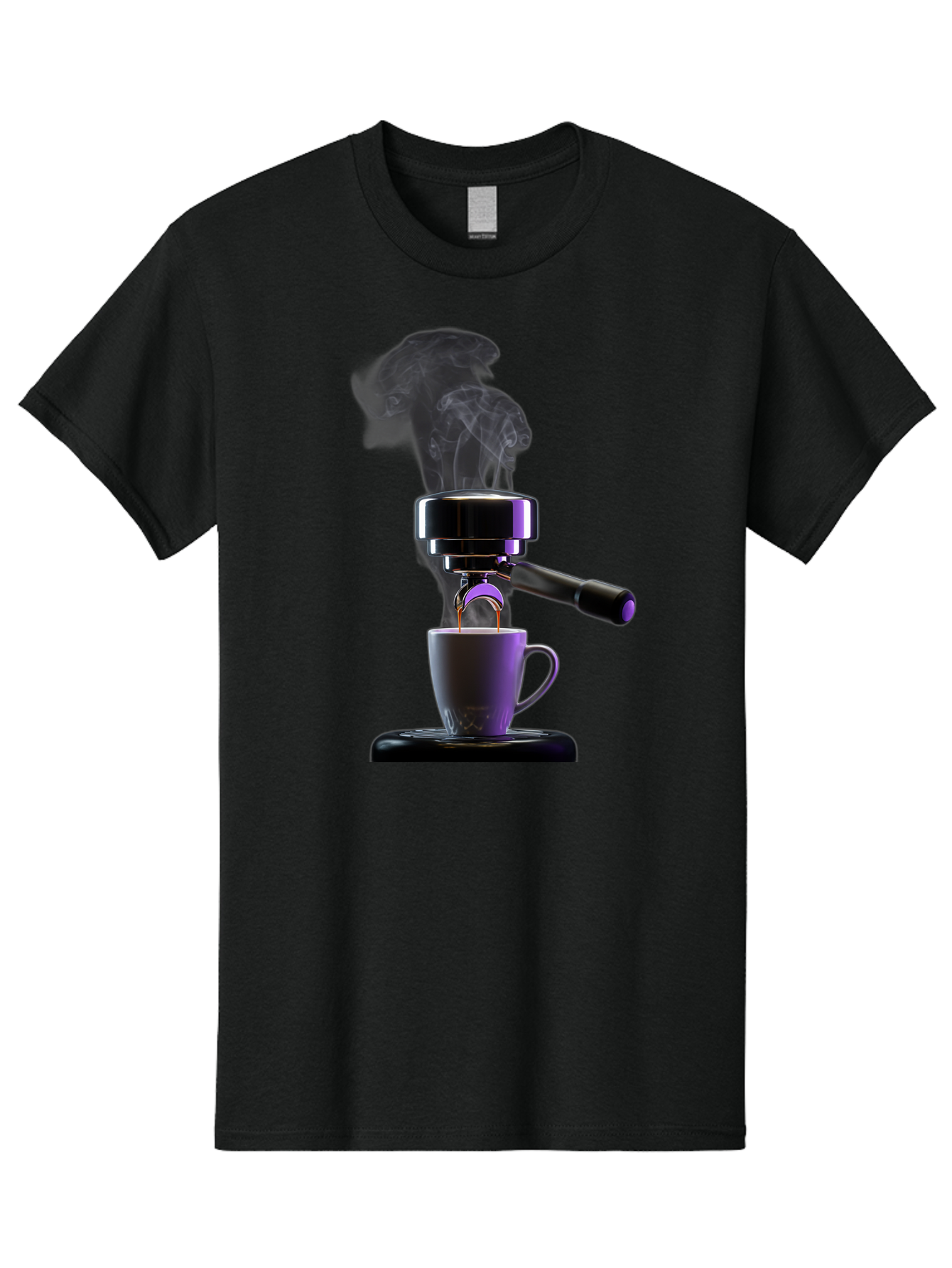 Espresso-Machine Men'S Graphic Tee, 100% Cotton, Comfortable Casual Summer Wear, Machine Washable, Espresso Machine, Coffee Cup, Steam Rising, Coffee Brewing, Black Coffee, Cafe Culture, Coffee Art, Morning Coffee, Espresso Shot, Coffee Time Bab890