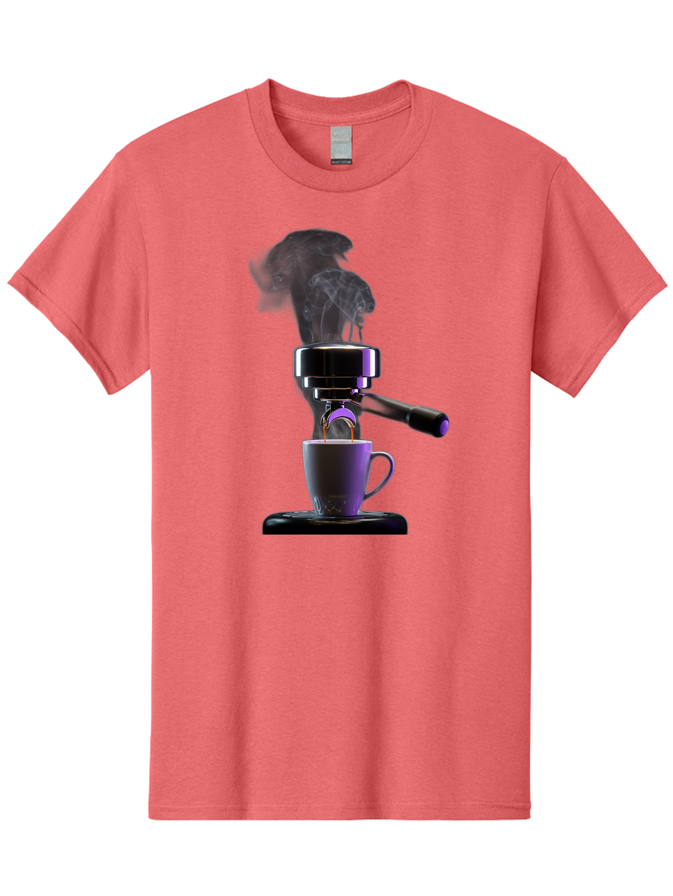 Espresso-Machine Men'S Graphic Tee, 100% Cotton, Comfortable Casual Summer Wear, Machine Washable, Espresso Machine, Coffee Cup, Steam Rising, Coffee Brewing, Black Coffee, Cafe Culture, Coffee Art, Morning Coffee, Espresso Shot, Coffee Time Bab890