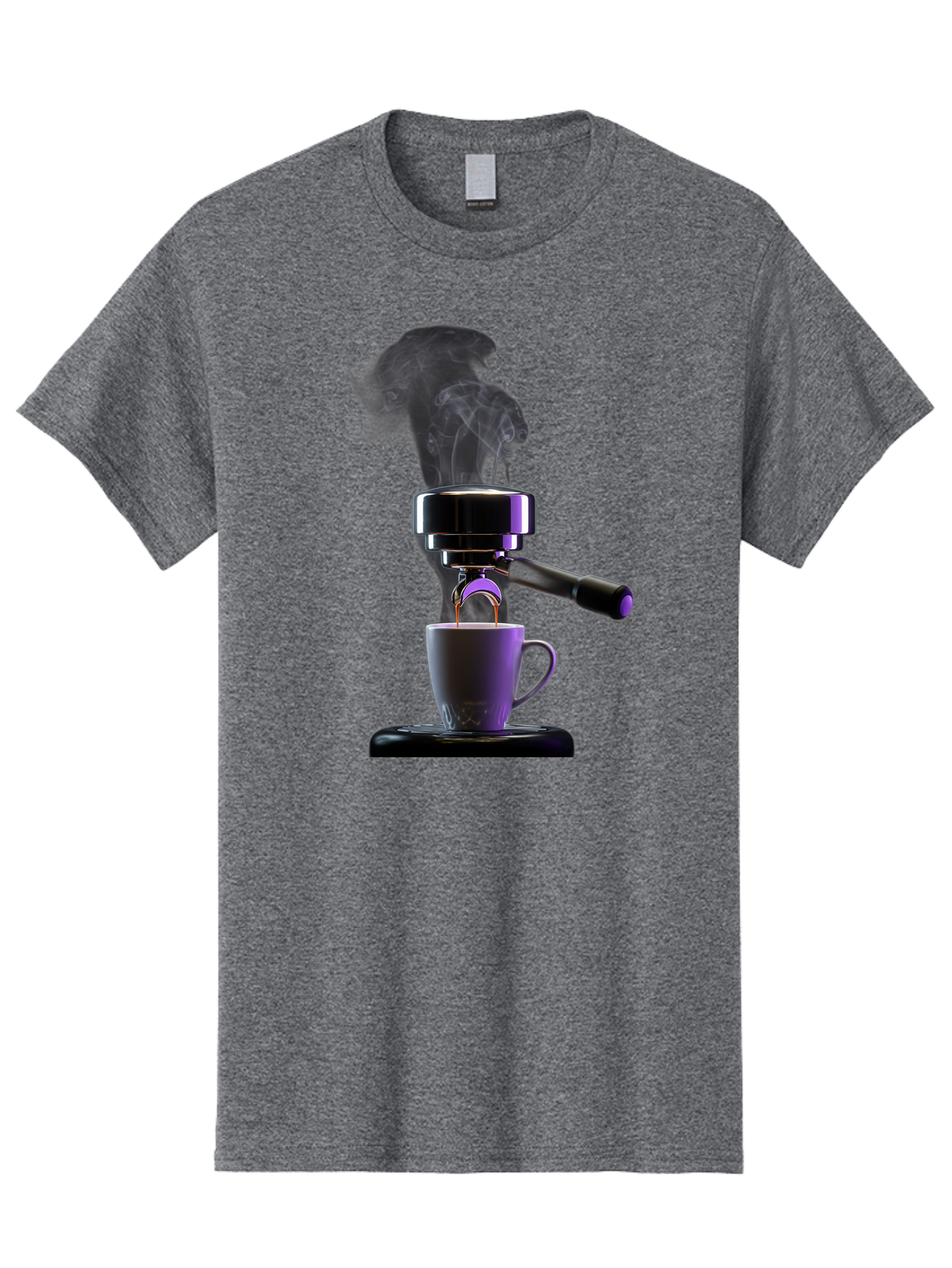 Espresso-Machine Men'S Graphic Tee, 100% Cotton, Comfortable Casual Summer Wear, Machine Washable, Espresso Machine, Coffee Cup, Steam Rising, Coffee Brewing, Black Coffee, Cafe Culture, Coffee Art, Morning Coffee, Espresso Shot, Coffee Time Bab890
