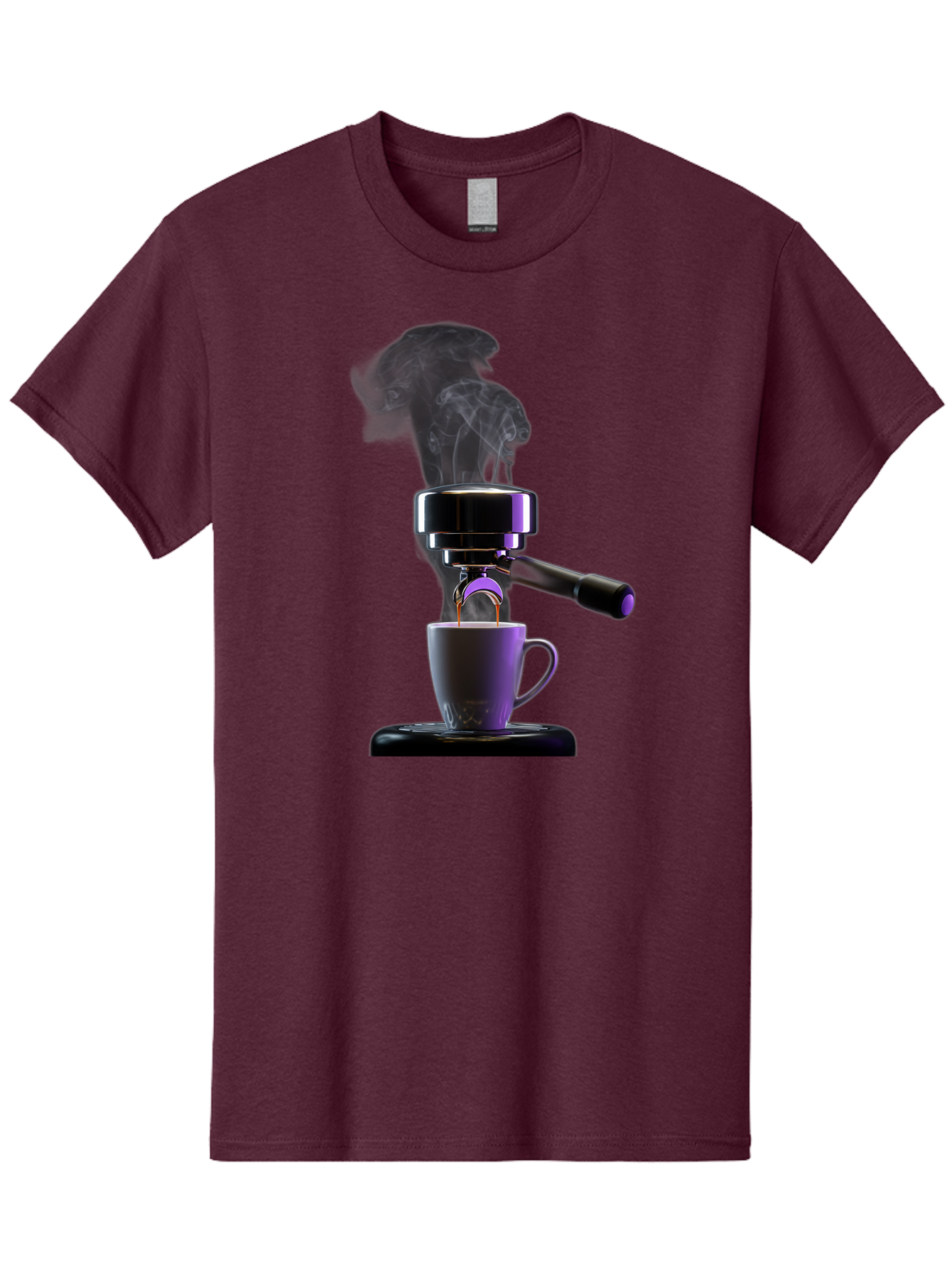 Espresso-Machine Men'S Graphic Tee, 100% Cotton, Comfortable Casual Summer Wear, Machine Washable, Espresso Machine, Coffee Cup, Steam Rising, Coffee Brewing, Black Coffee, Cafe Culture, Coffee Art, Morning Coffee, Espresso Shot, Coffee Time Bab890